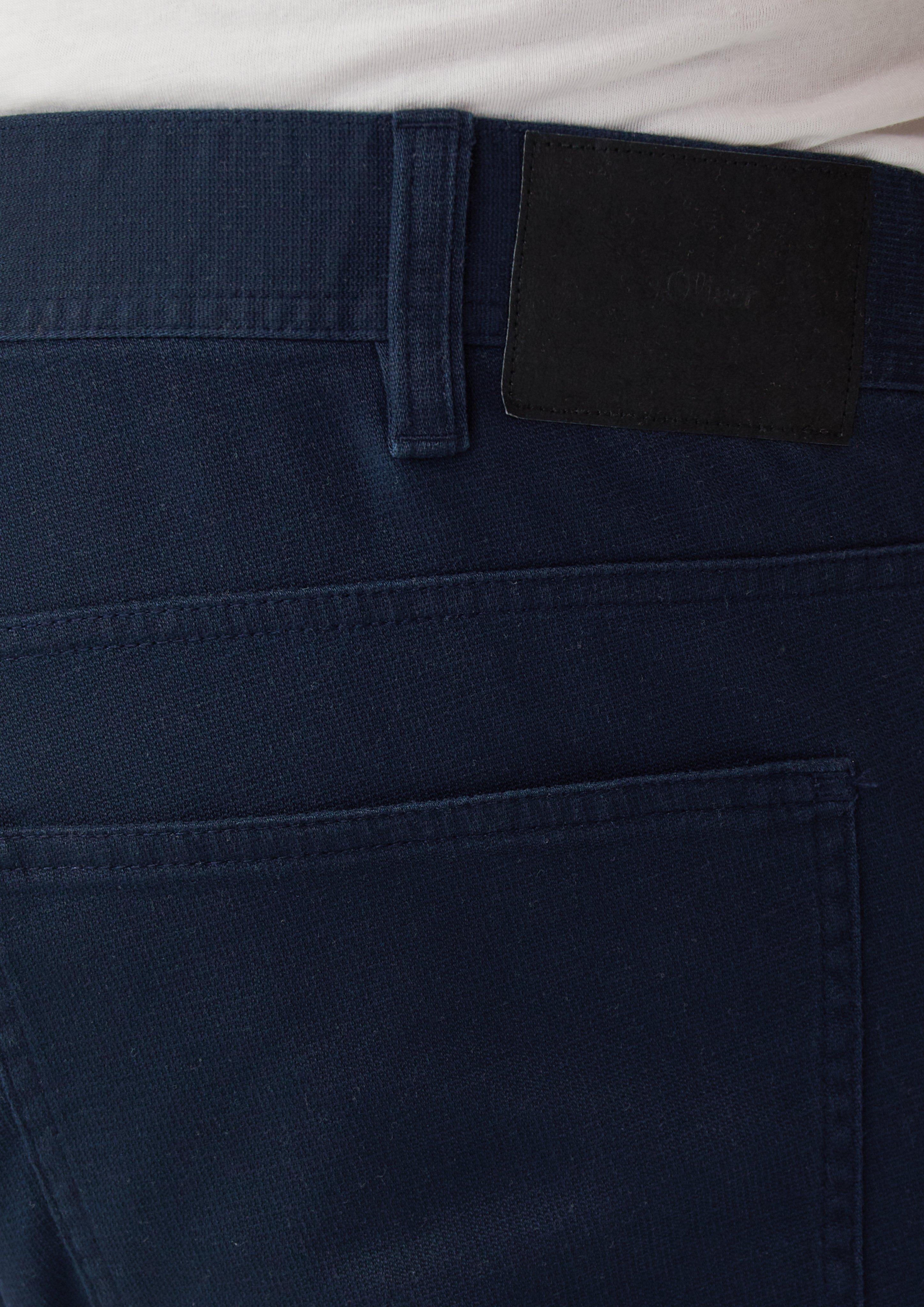 Regular Fit: Hose aus strukturierter Baumwolle