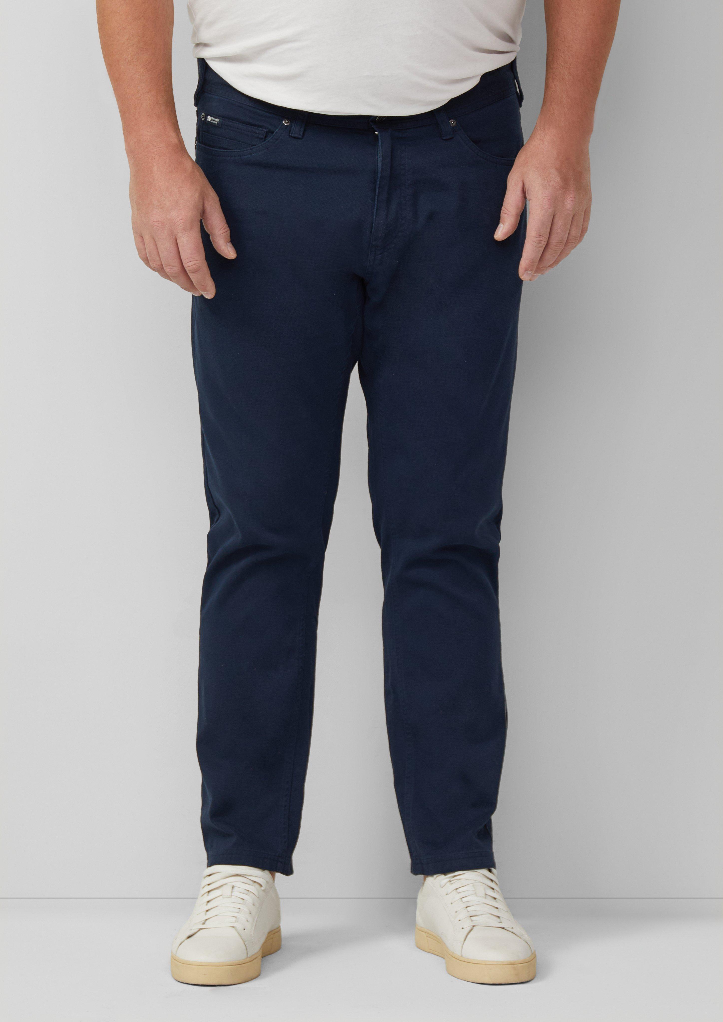 Thumbnail - Regular Fit: Hose aus strukturierter Baumwolle