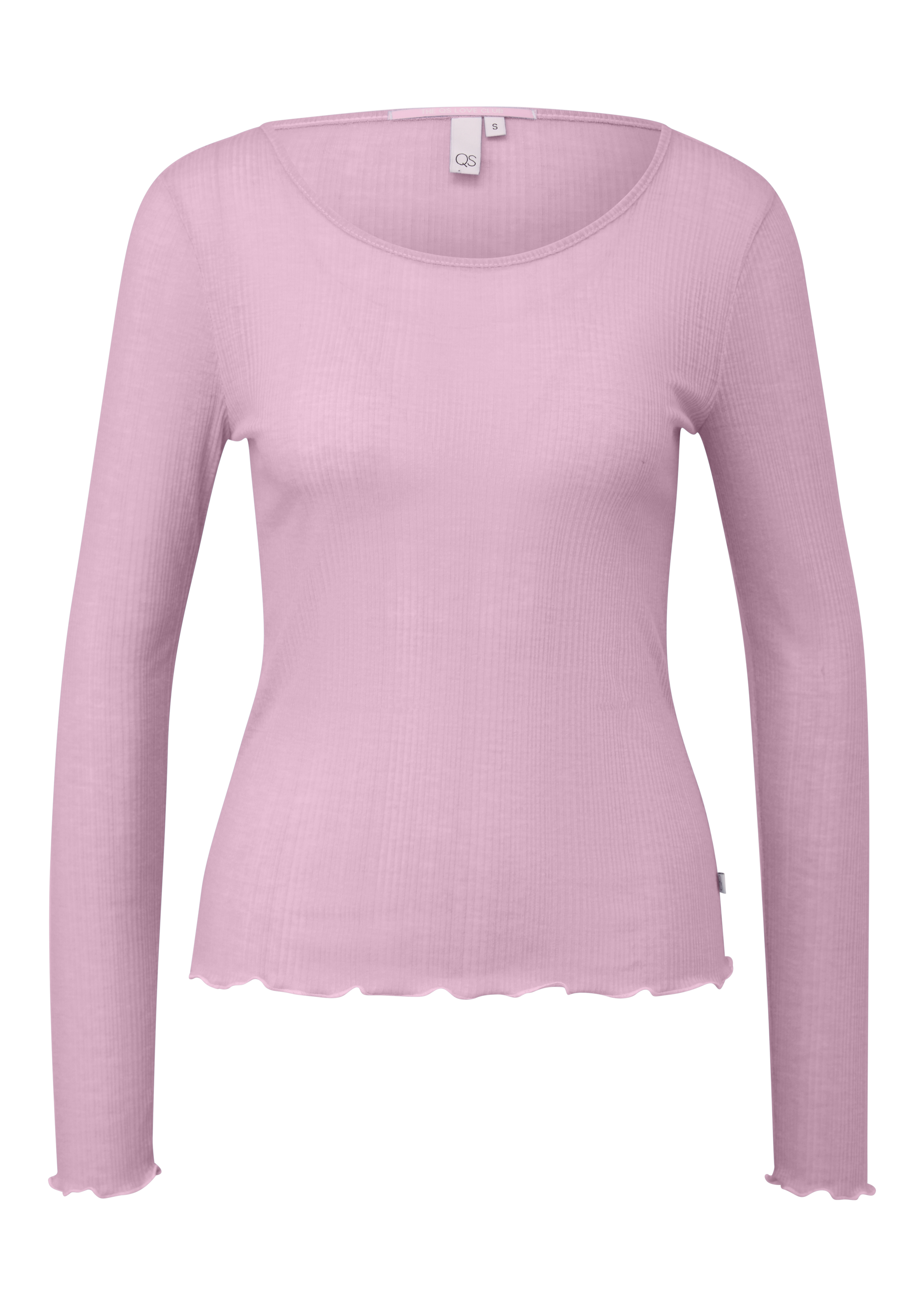 Licht transparant geribd shirt