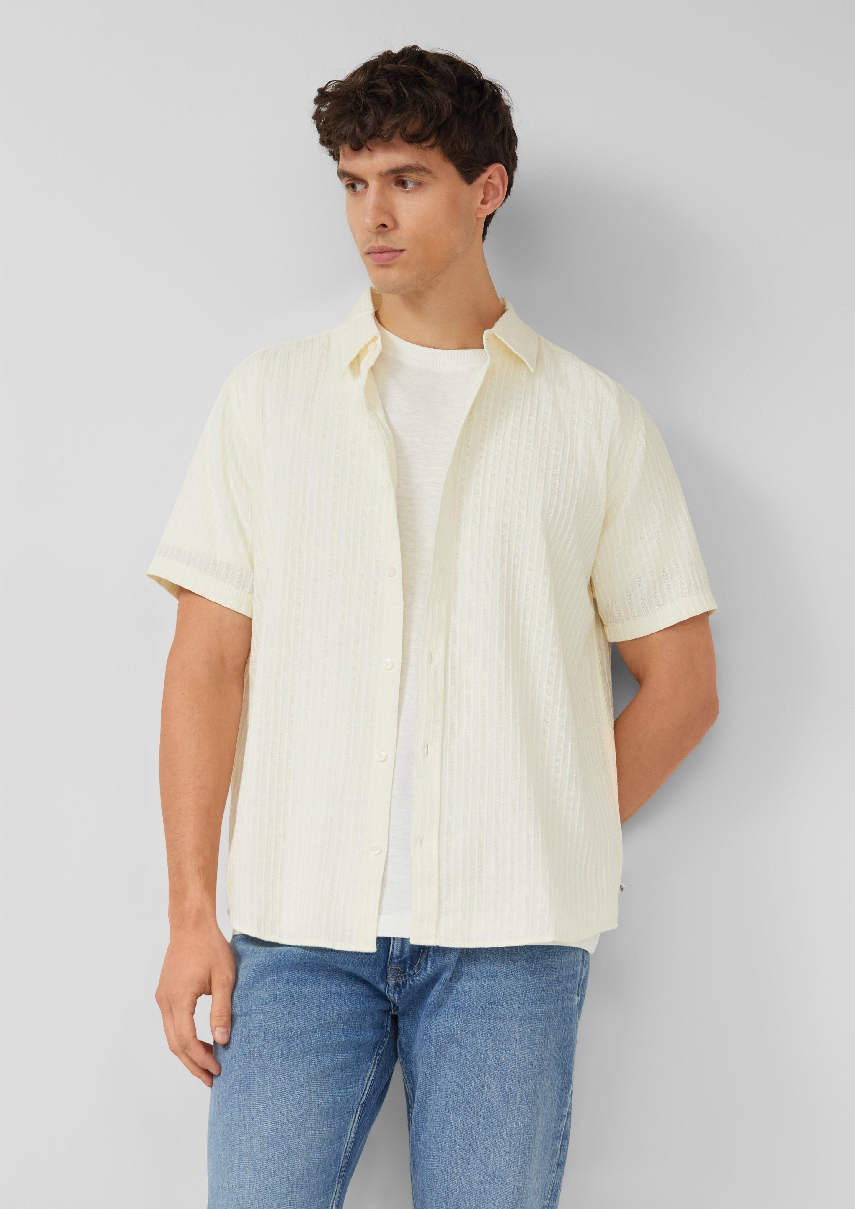Thumbnail - Regular Fit: Kurzarmhemd mit Strukturstreifen
