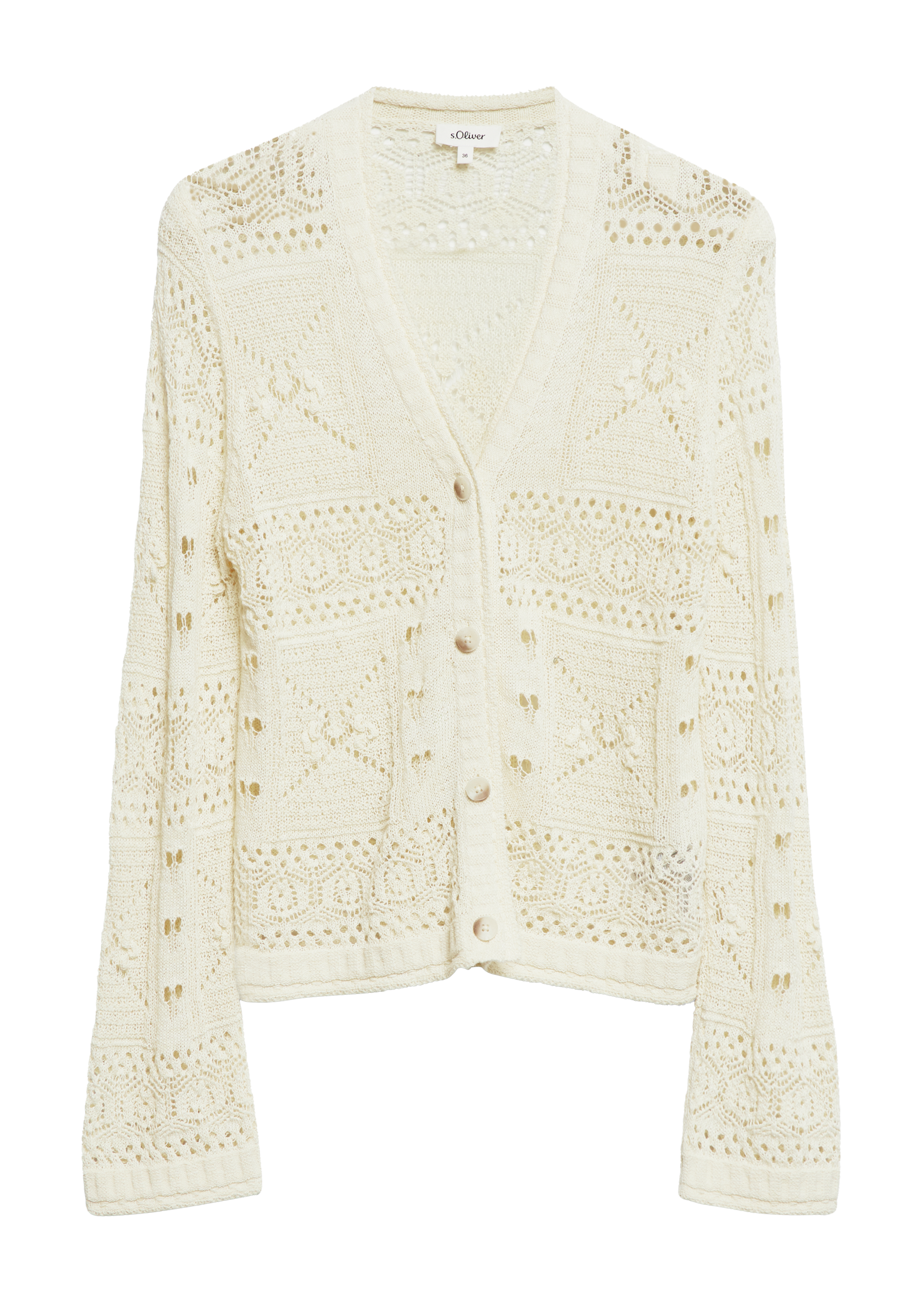 Ajour-Strickjacke