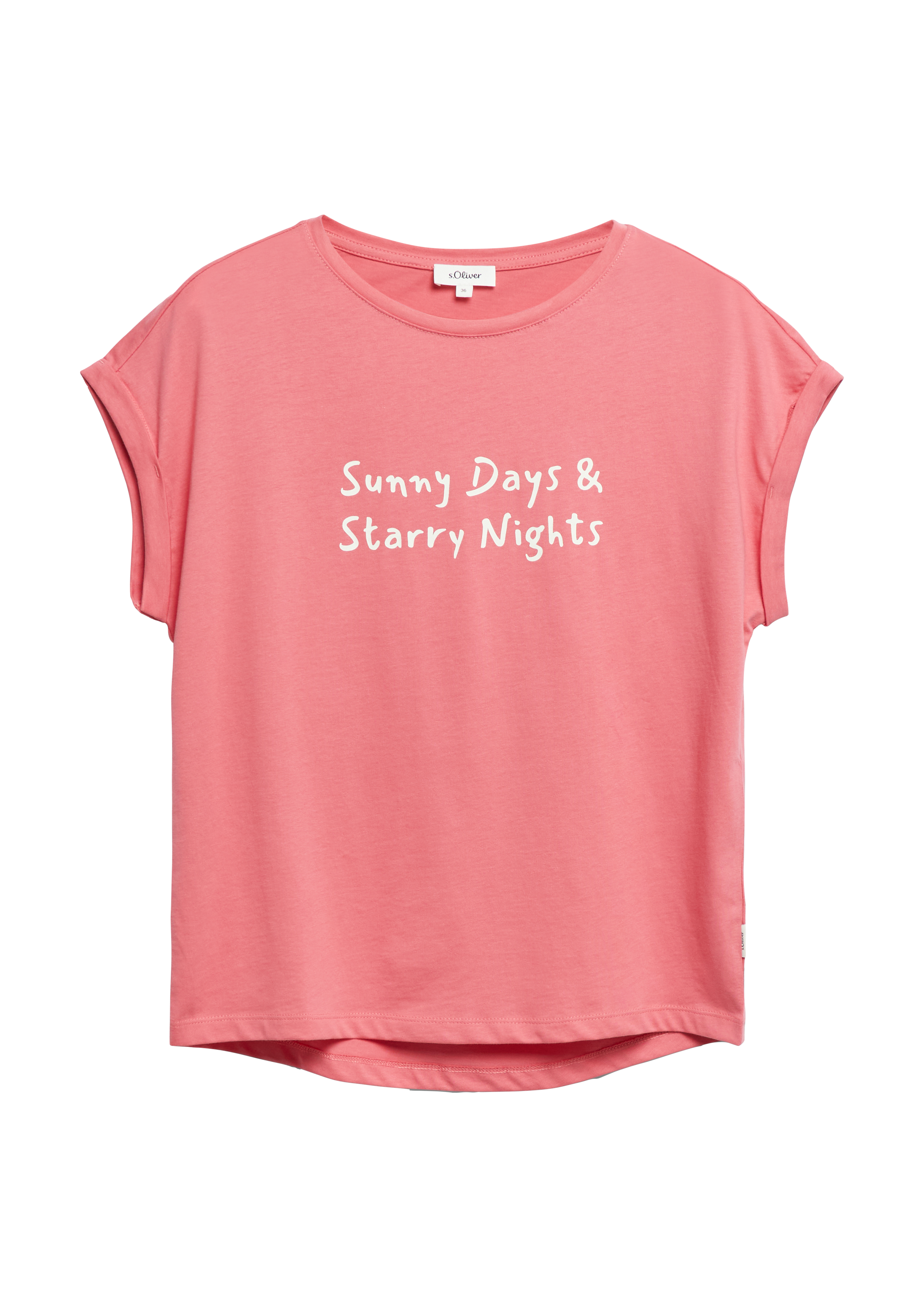 Katoenen T-shirt met print op voorzijde
