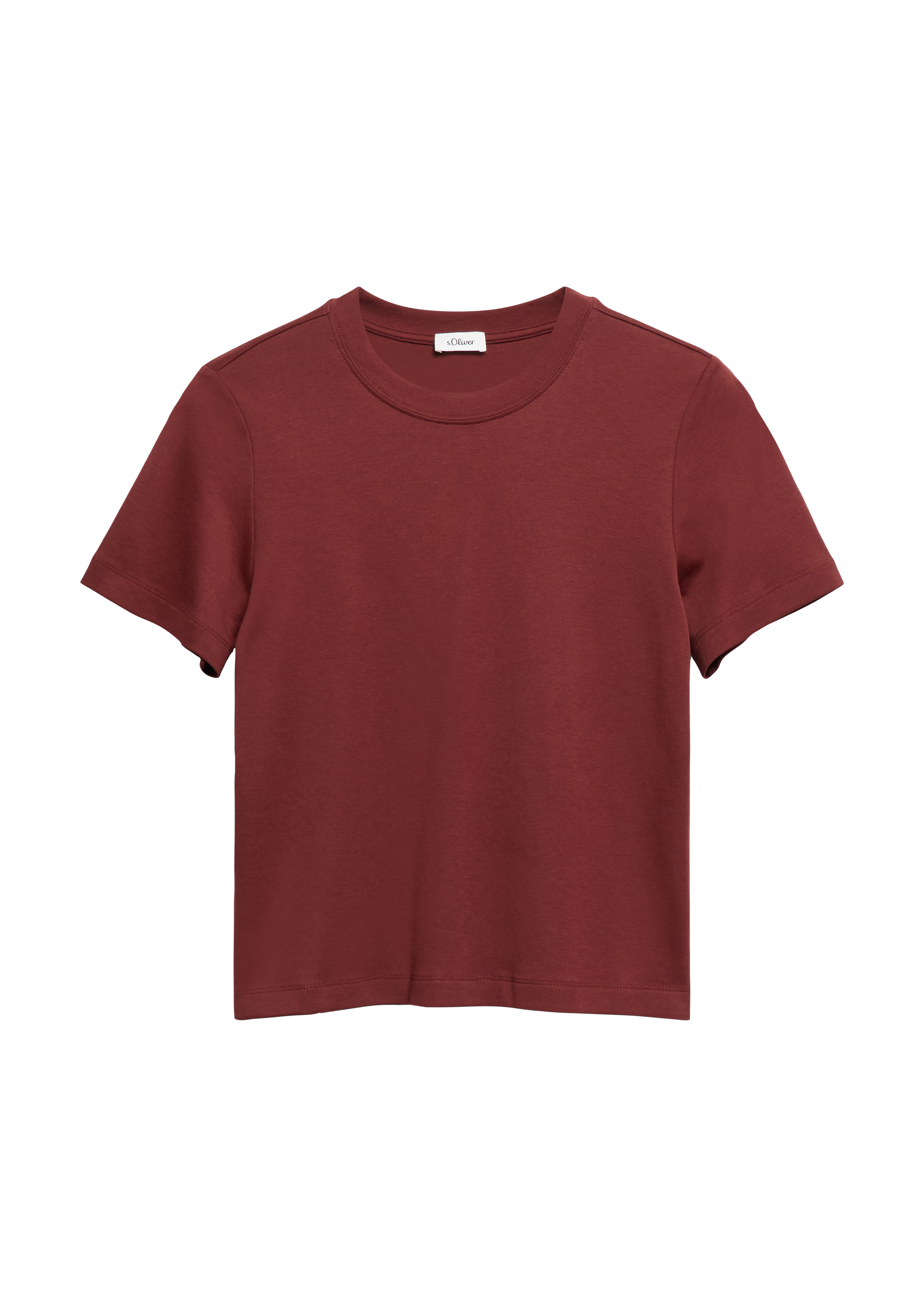 Verkort T-shirt in interlockjersey