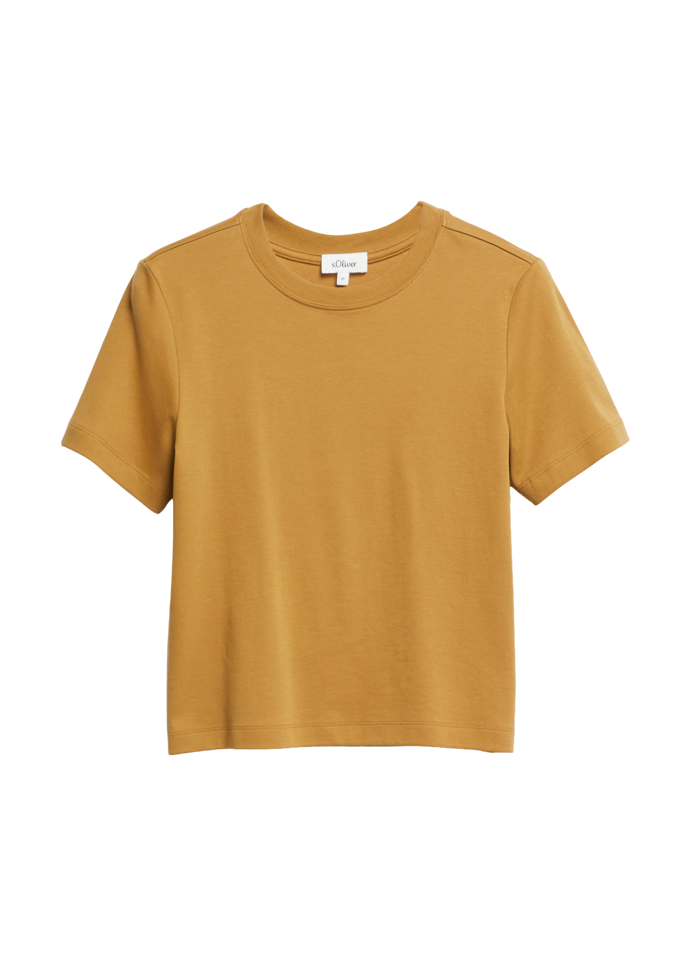 Verkort T-shirt in interlockjersey