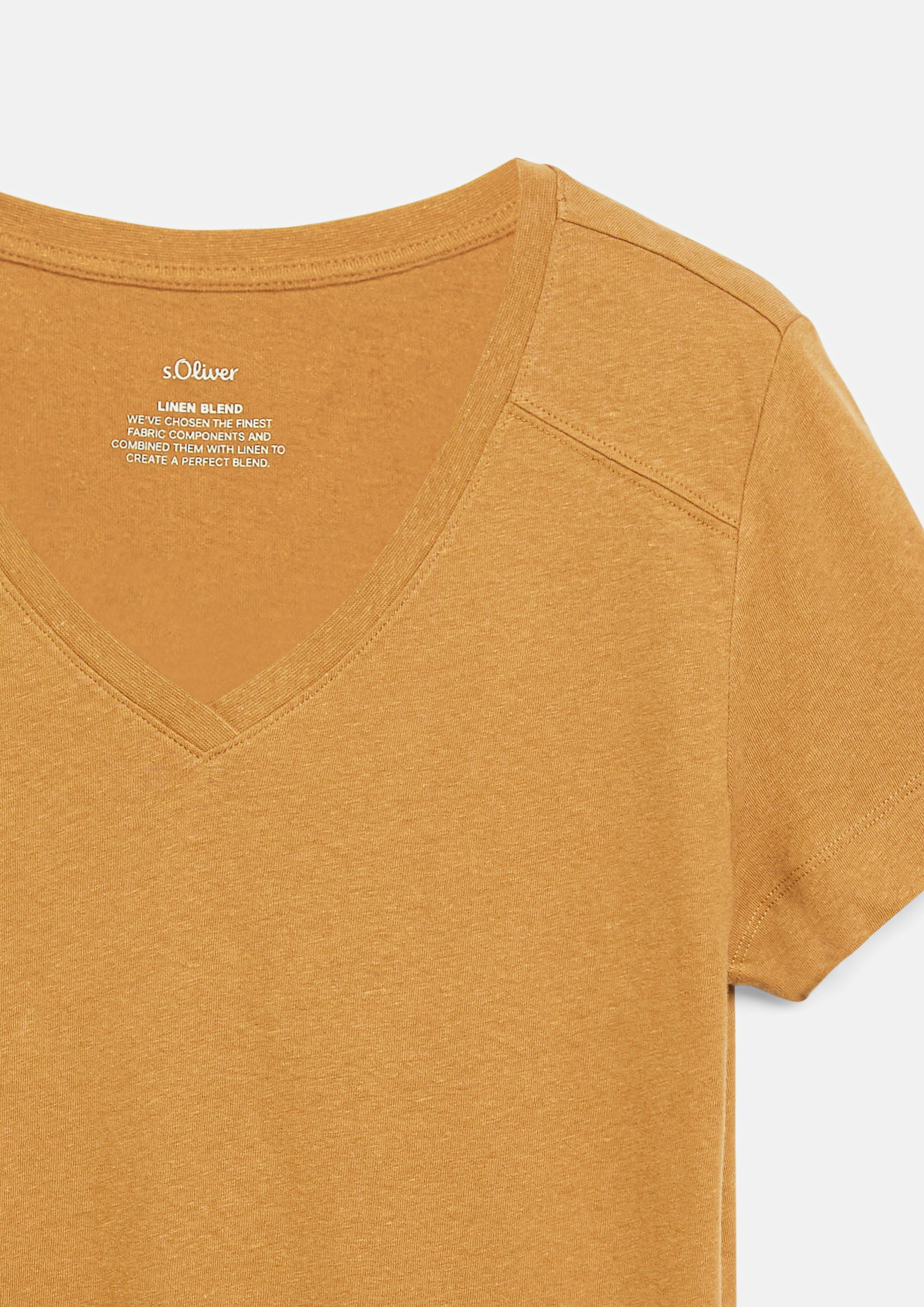 Dames T-shirt in geel van s.Oliver