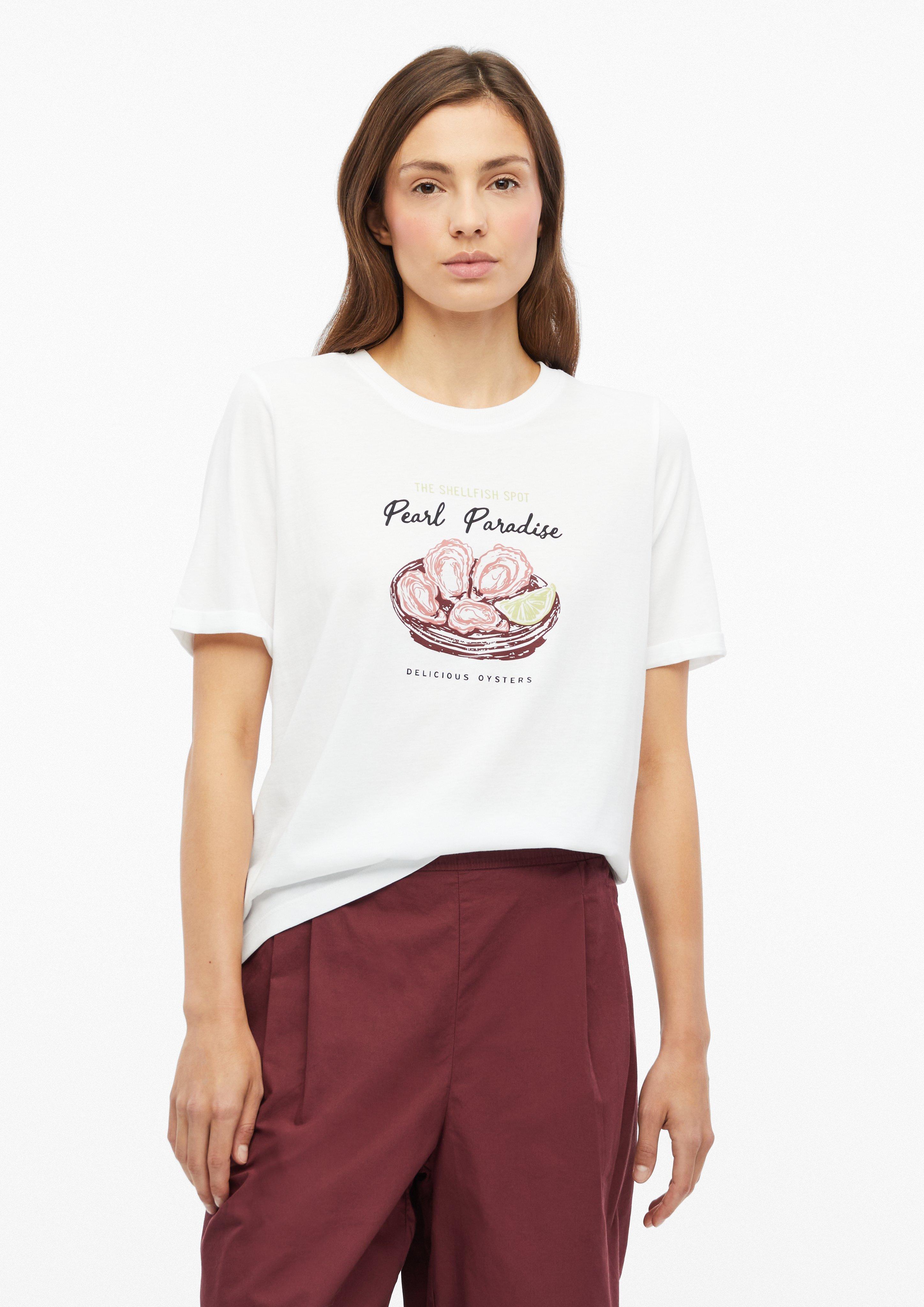 Women Cotton shirt with front print in  by s.Oliver