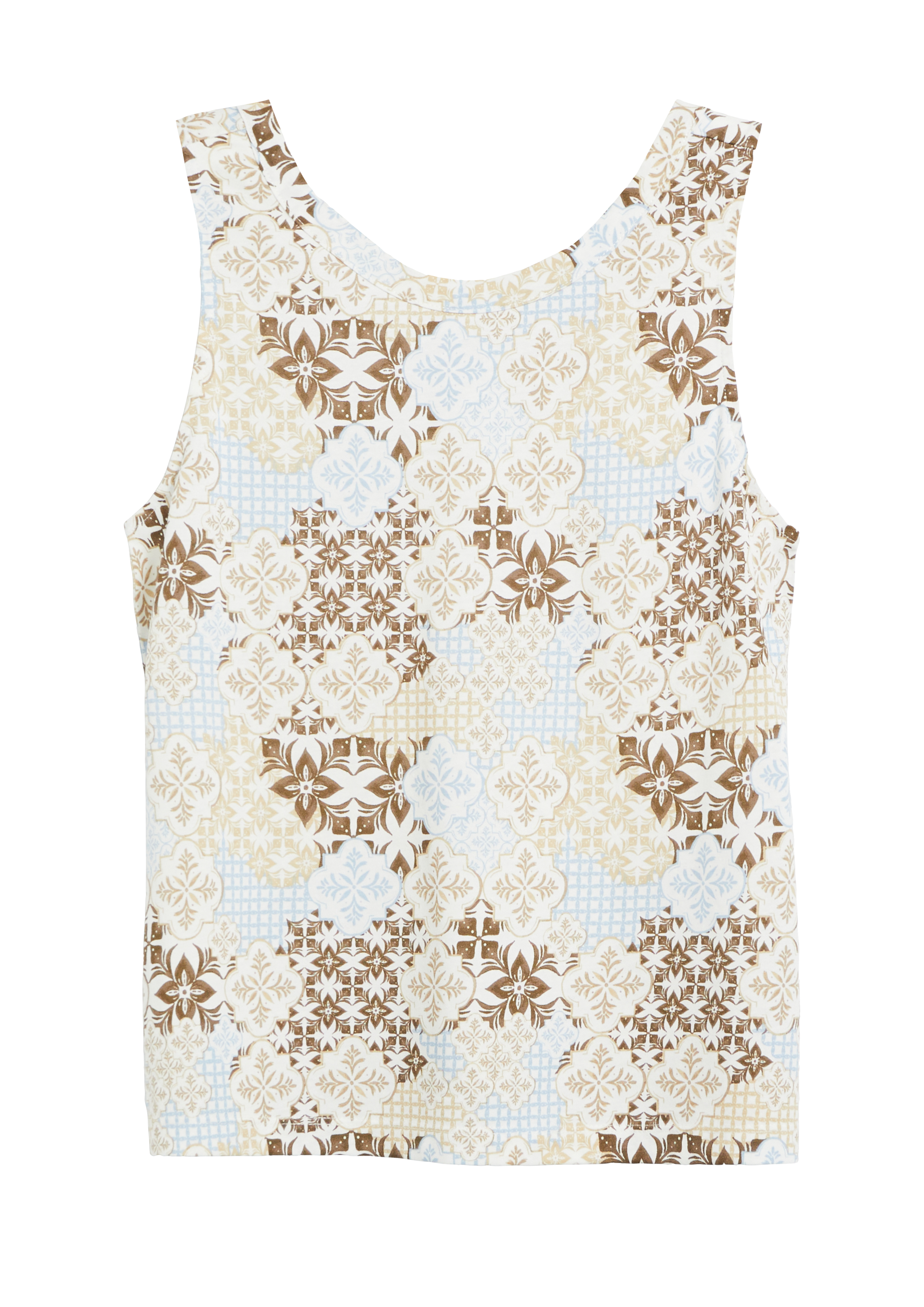 Jersey top met ronde hals en rugdetail