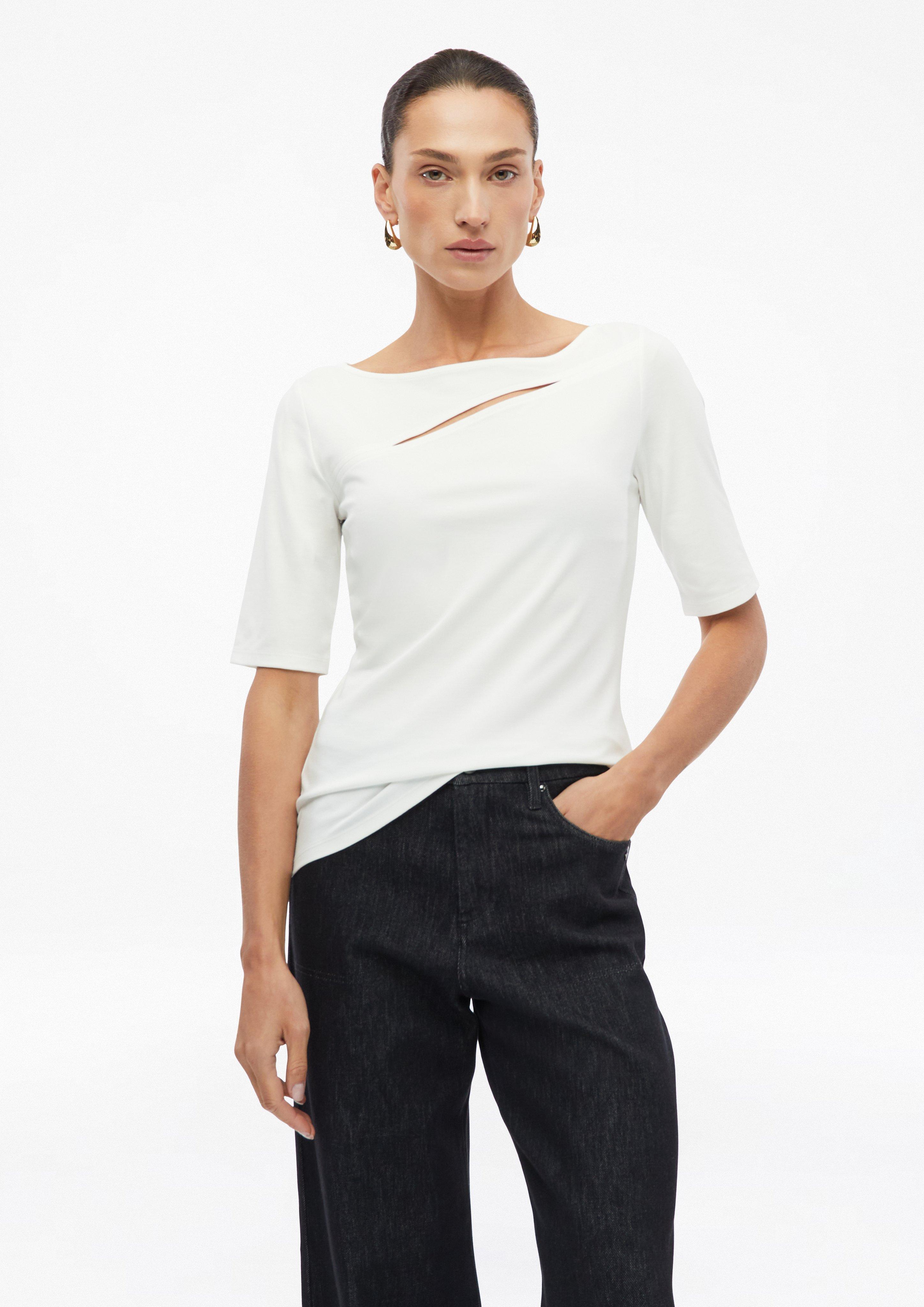 Femmes T-shirt en crème de s.Oliver BLACK LABEL