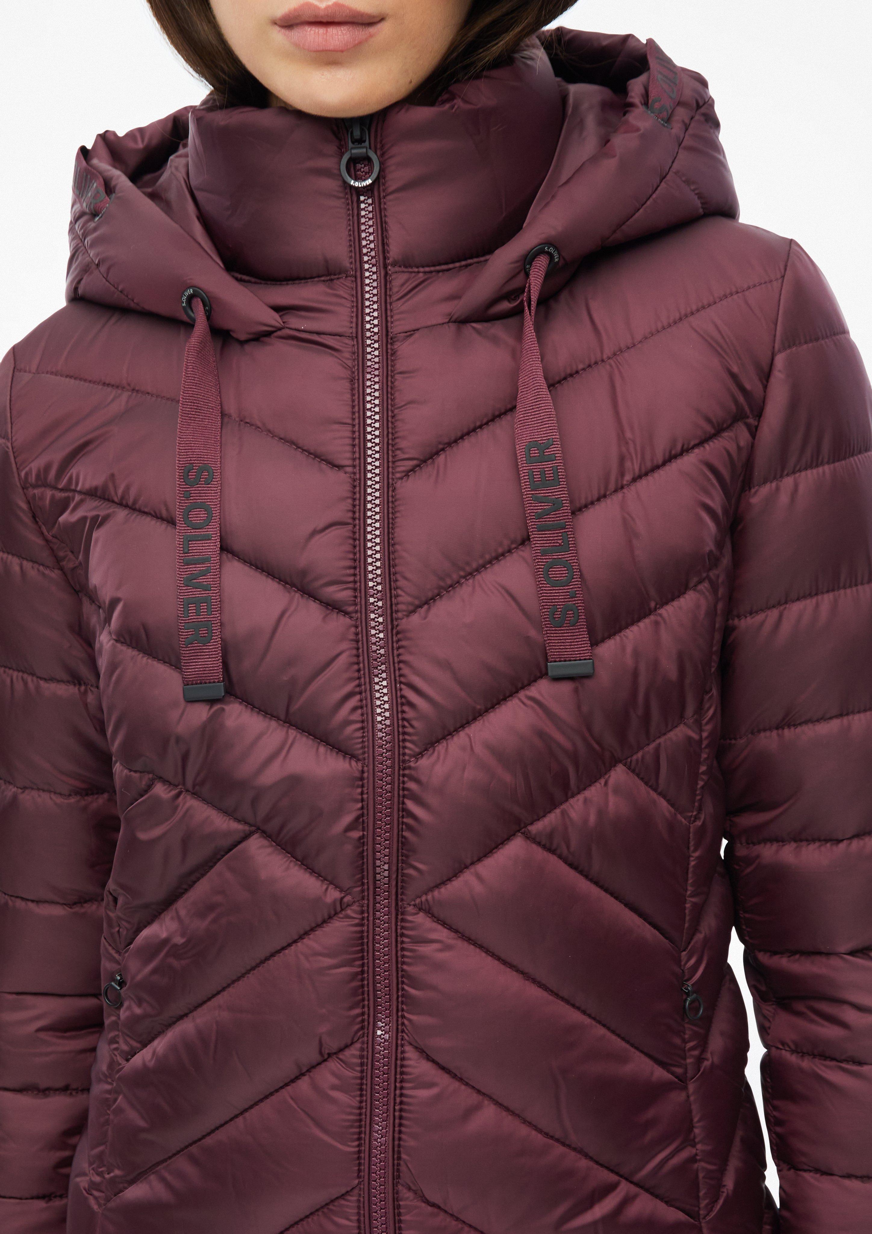 Femmes Veste matelassée légère à capuche en rouge de s.Oliver
