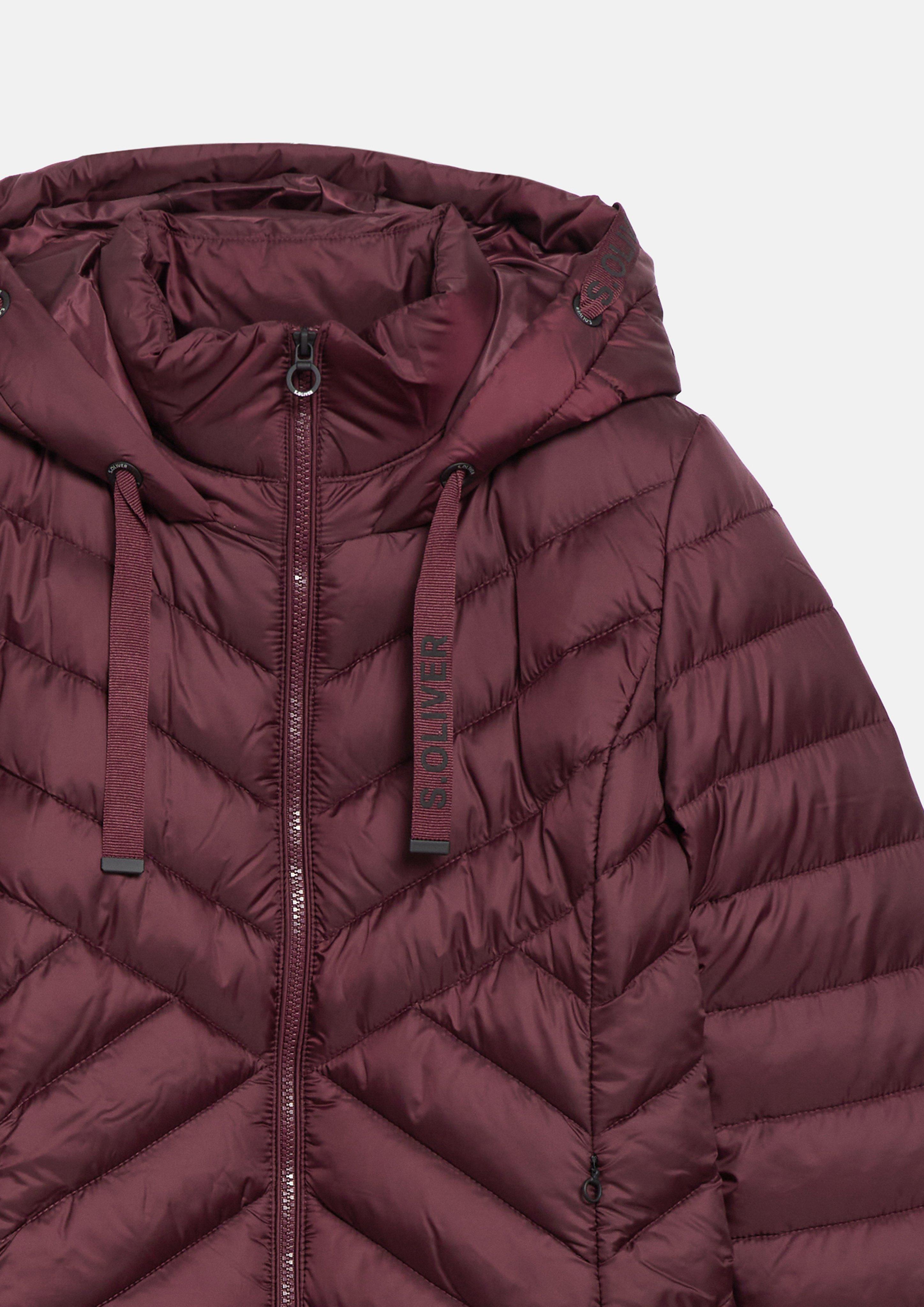 Femmes Veste matelassée légère à capuche en rouge de s.Oliver