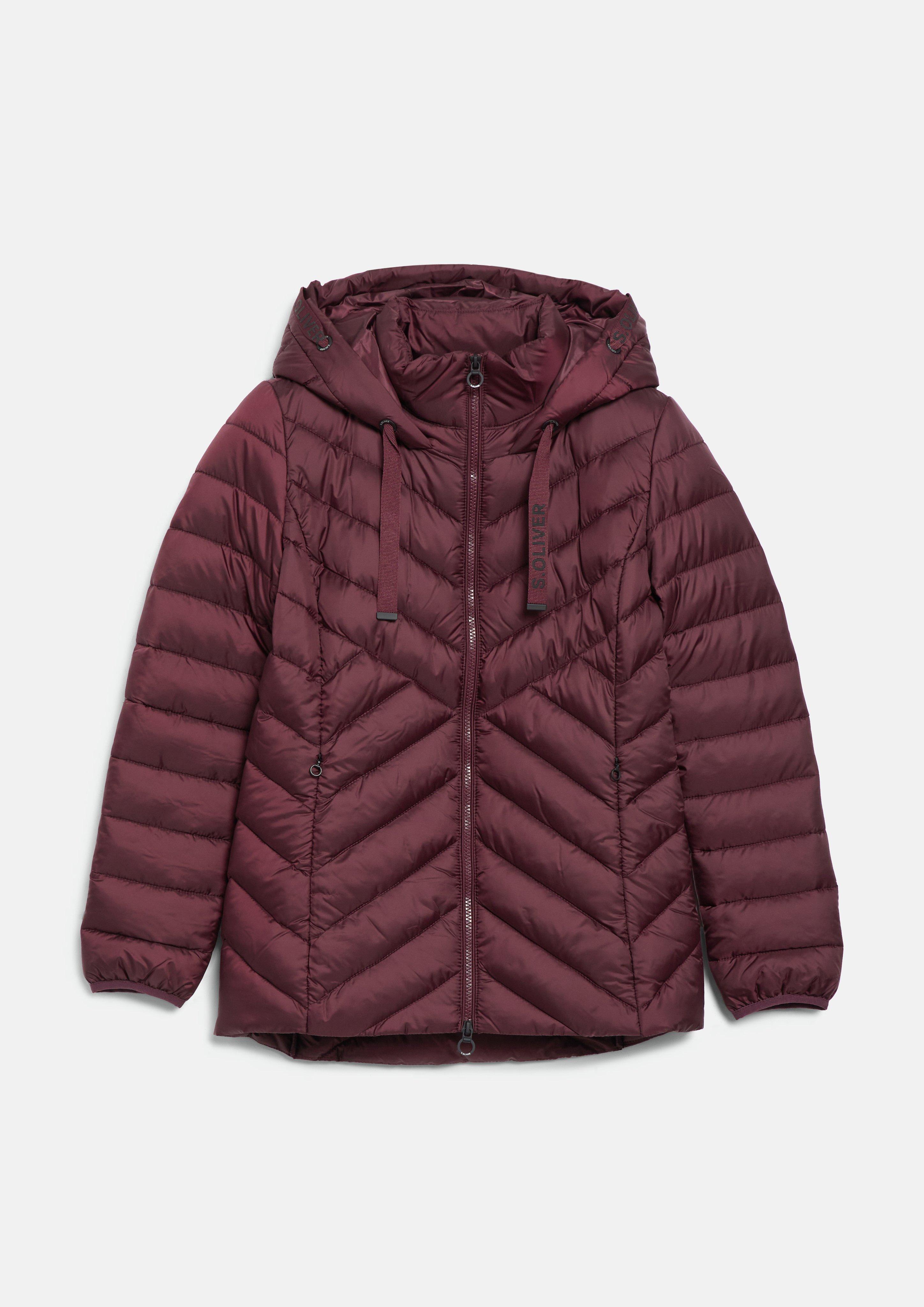 Damen Leichte Steppjacke mit Kapuze in bordeaux von s.Oliver