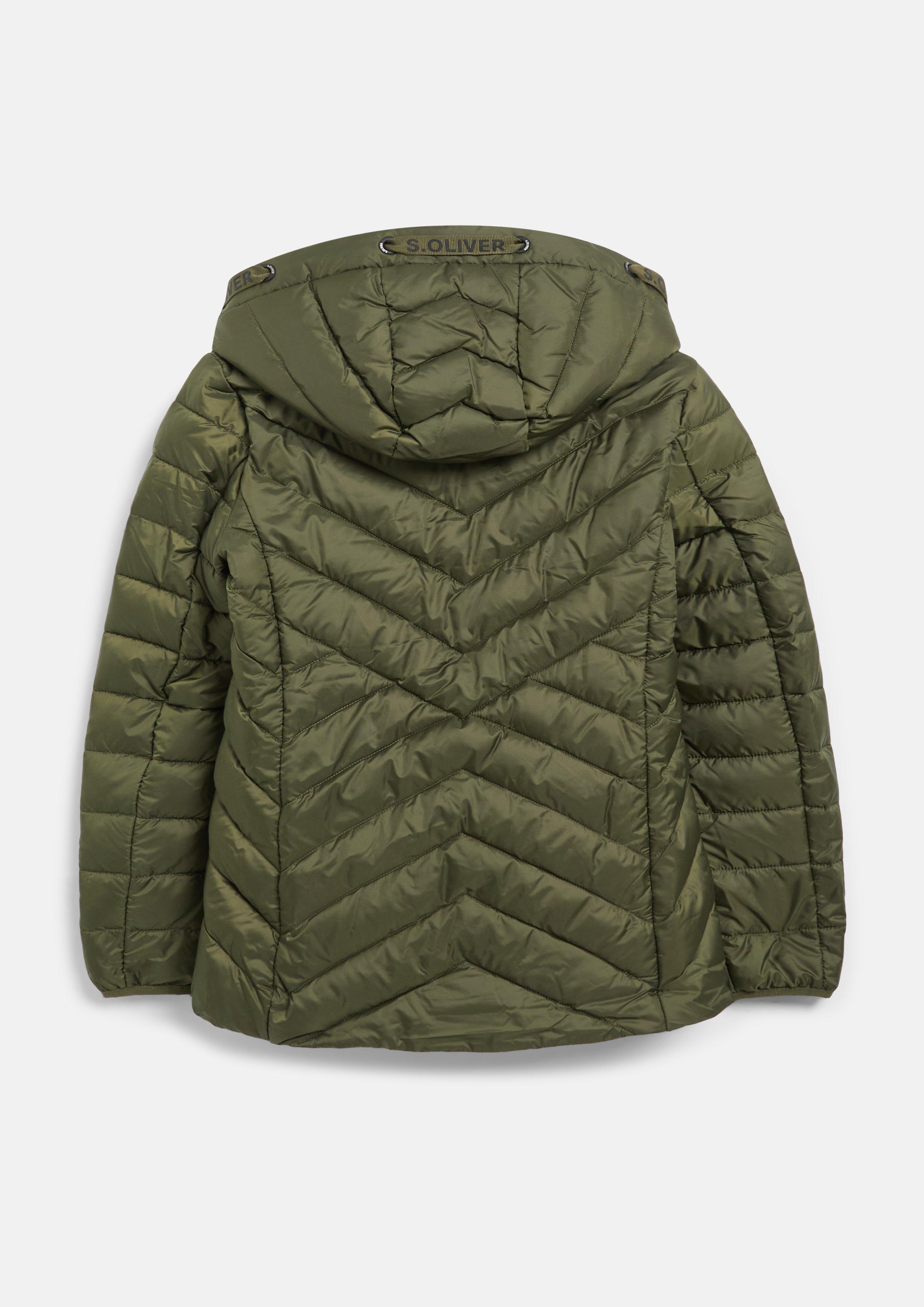 Damen Leichte Steppjacke mit Kapuze in olive von s.Oliver