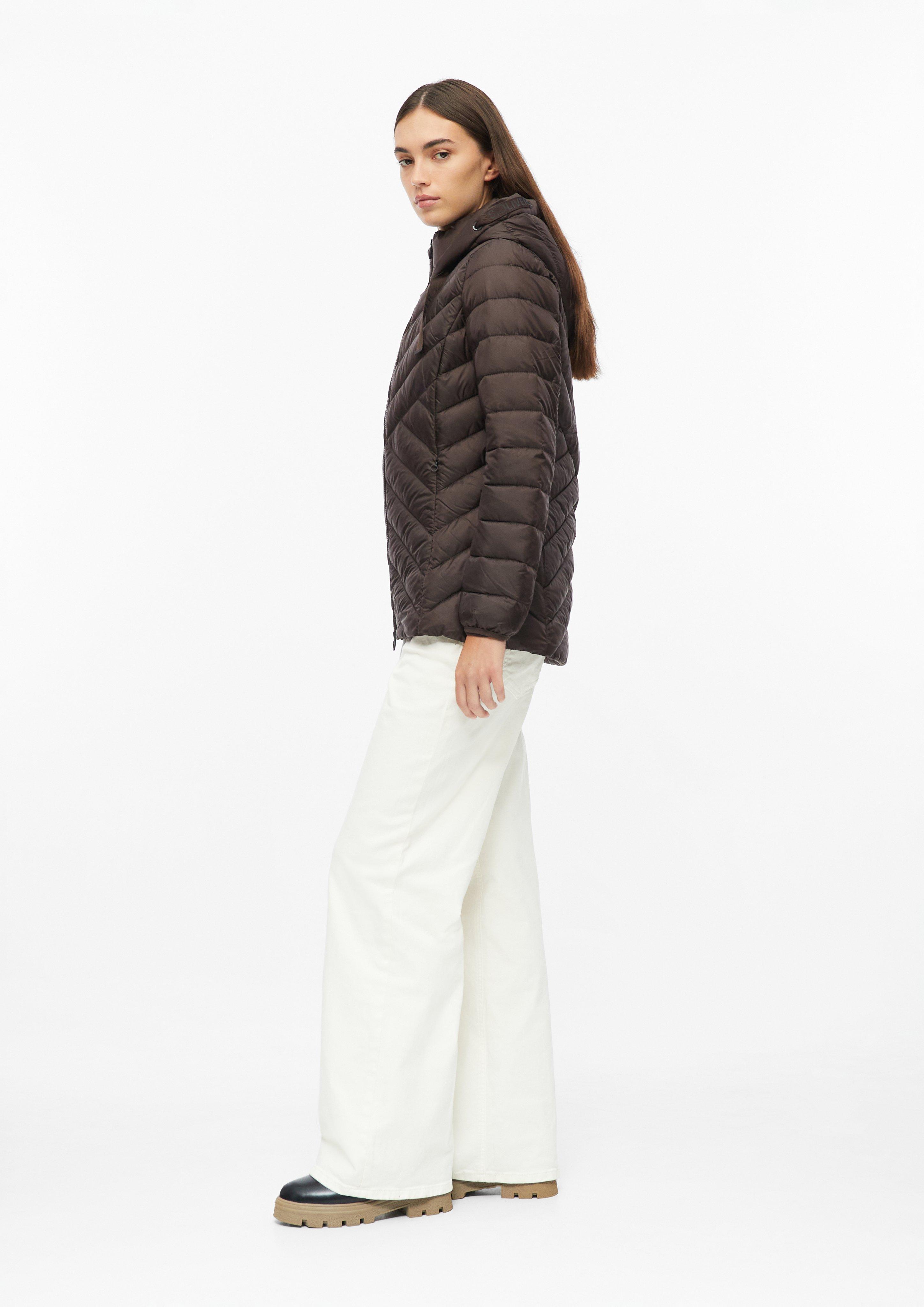 Women Lightweight Quilted Jacket with Hood in brown by s.Oliver