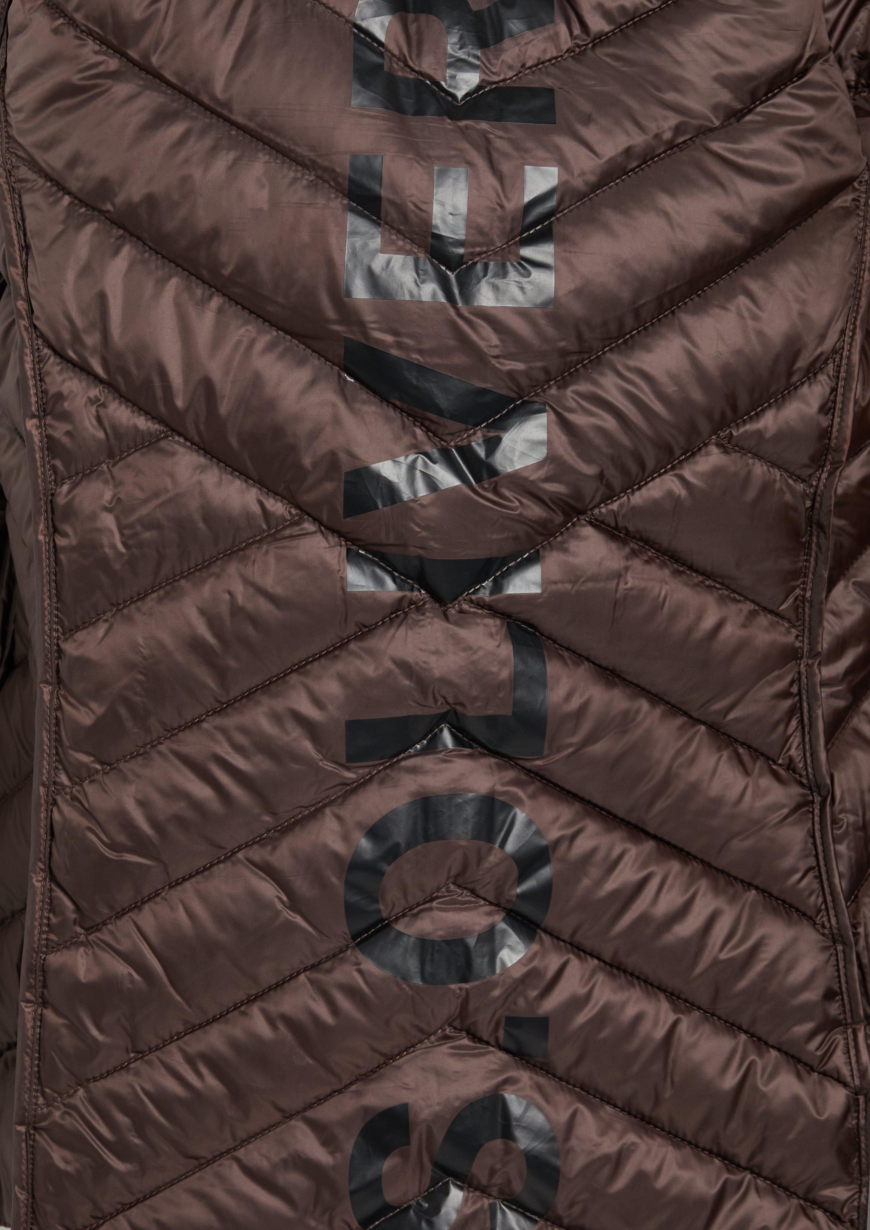 Women Lightweight Quilted Jacket with Hood in brown by s.Oliver