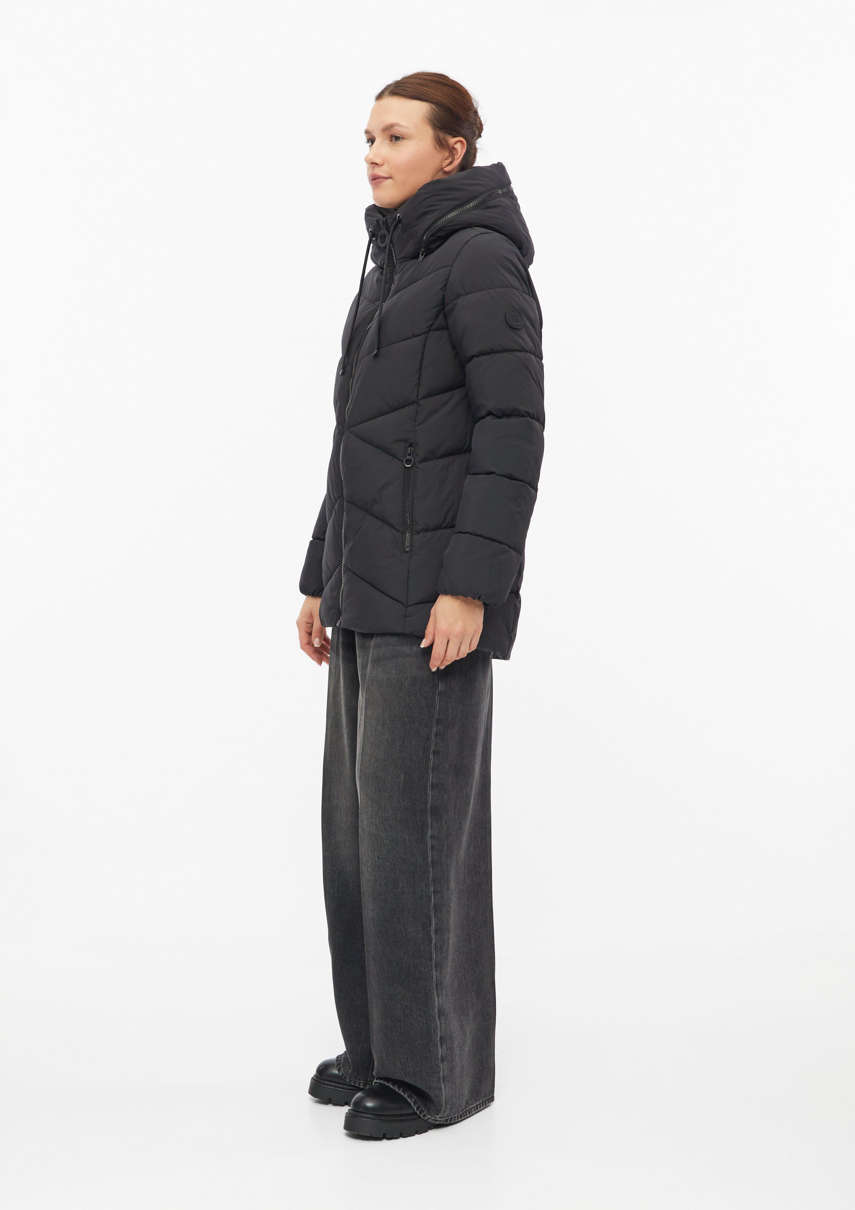 Women Hooded puffer jacket in black by s.Oliver