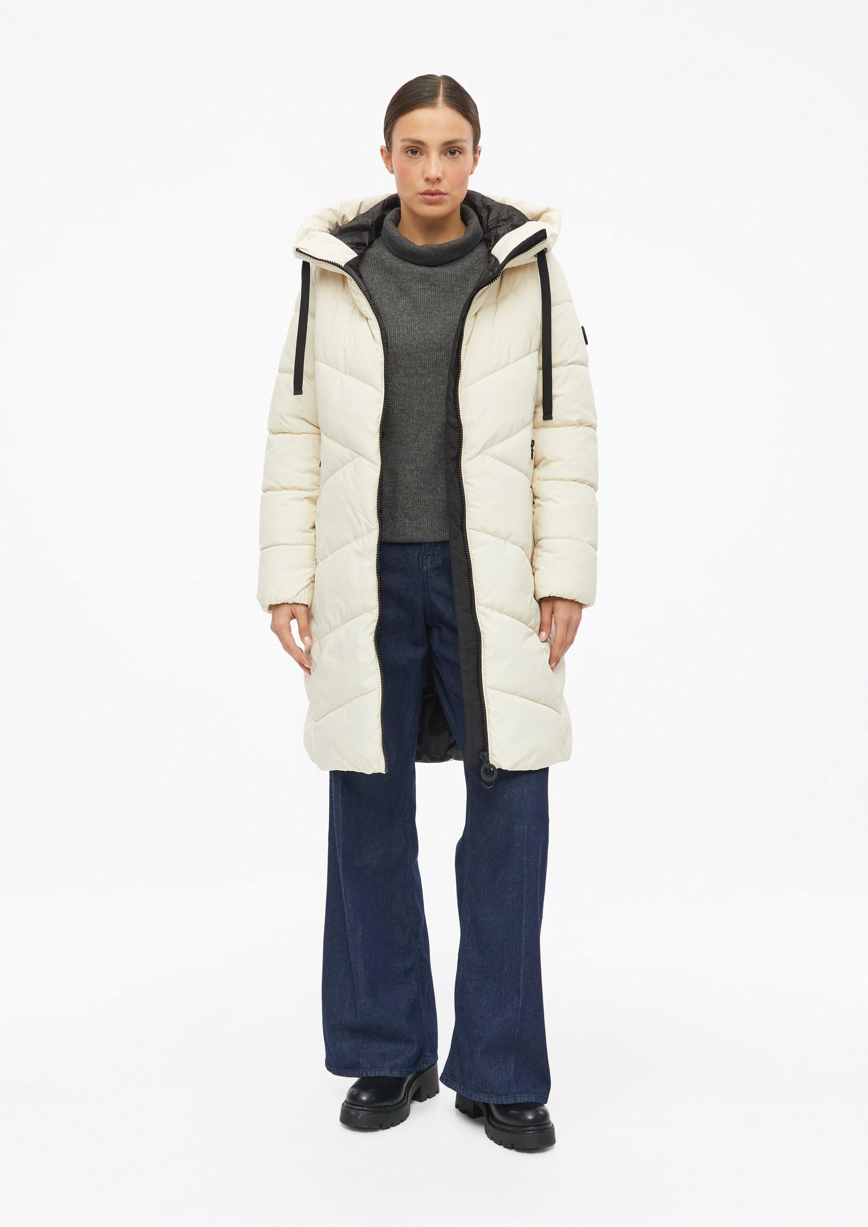 Manteau matelassé à capuche en beige clair de s.Oliver