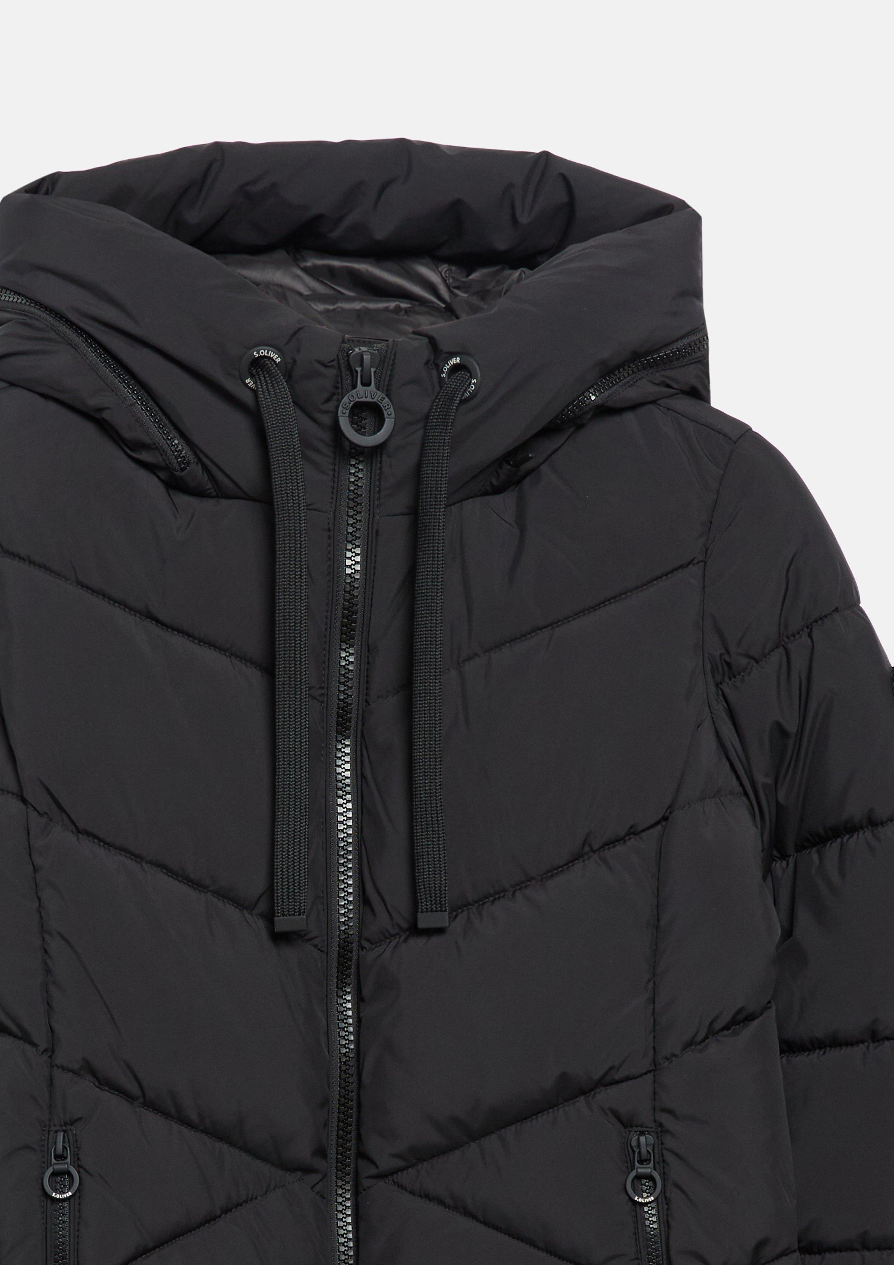 Damen Puffermantel mit Kapuze in schwarz von s.Oliver