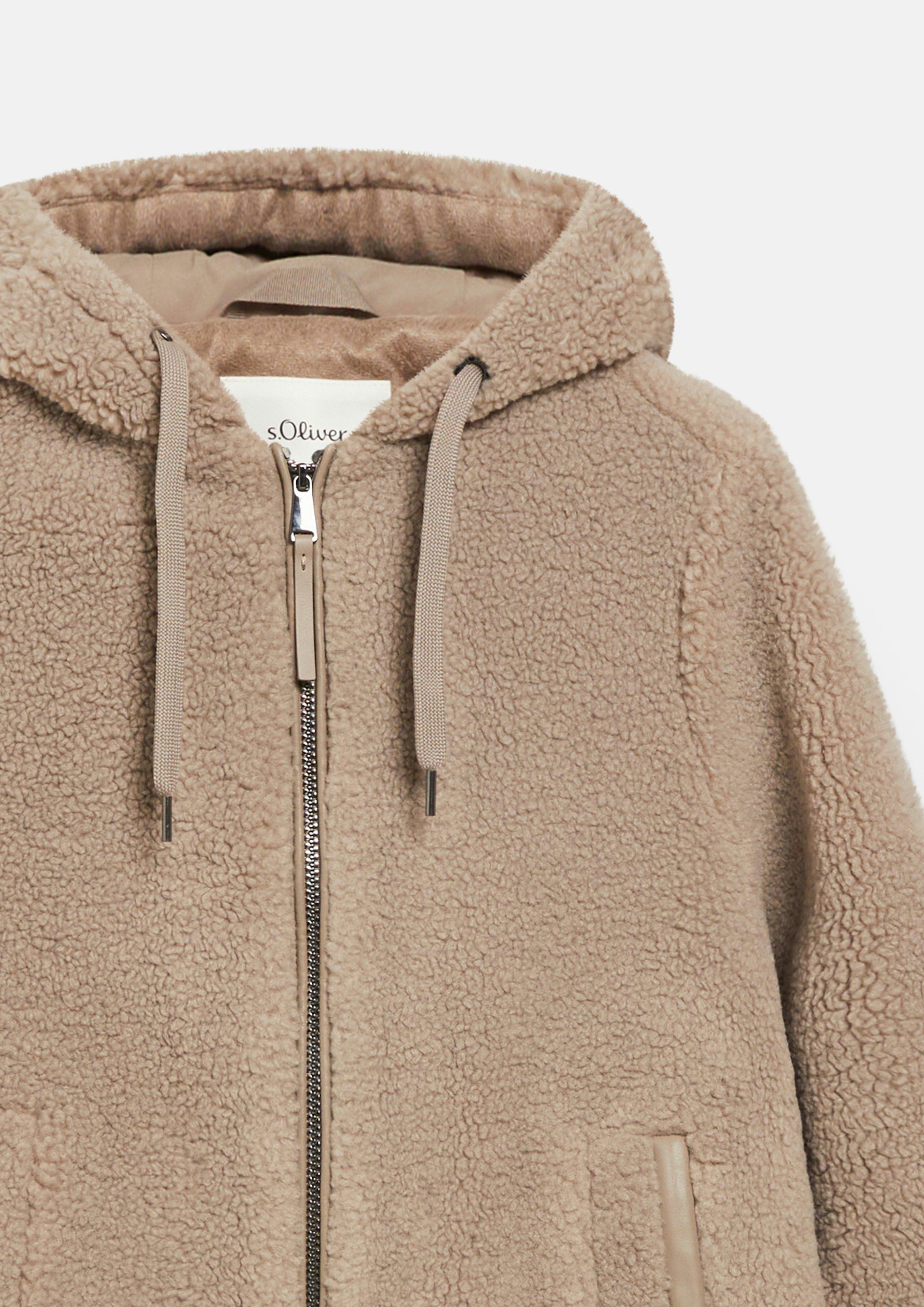 Damen Flauschige Teddyjacke in braun von s.Oliver