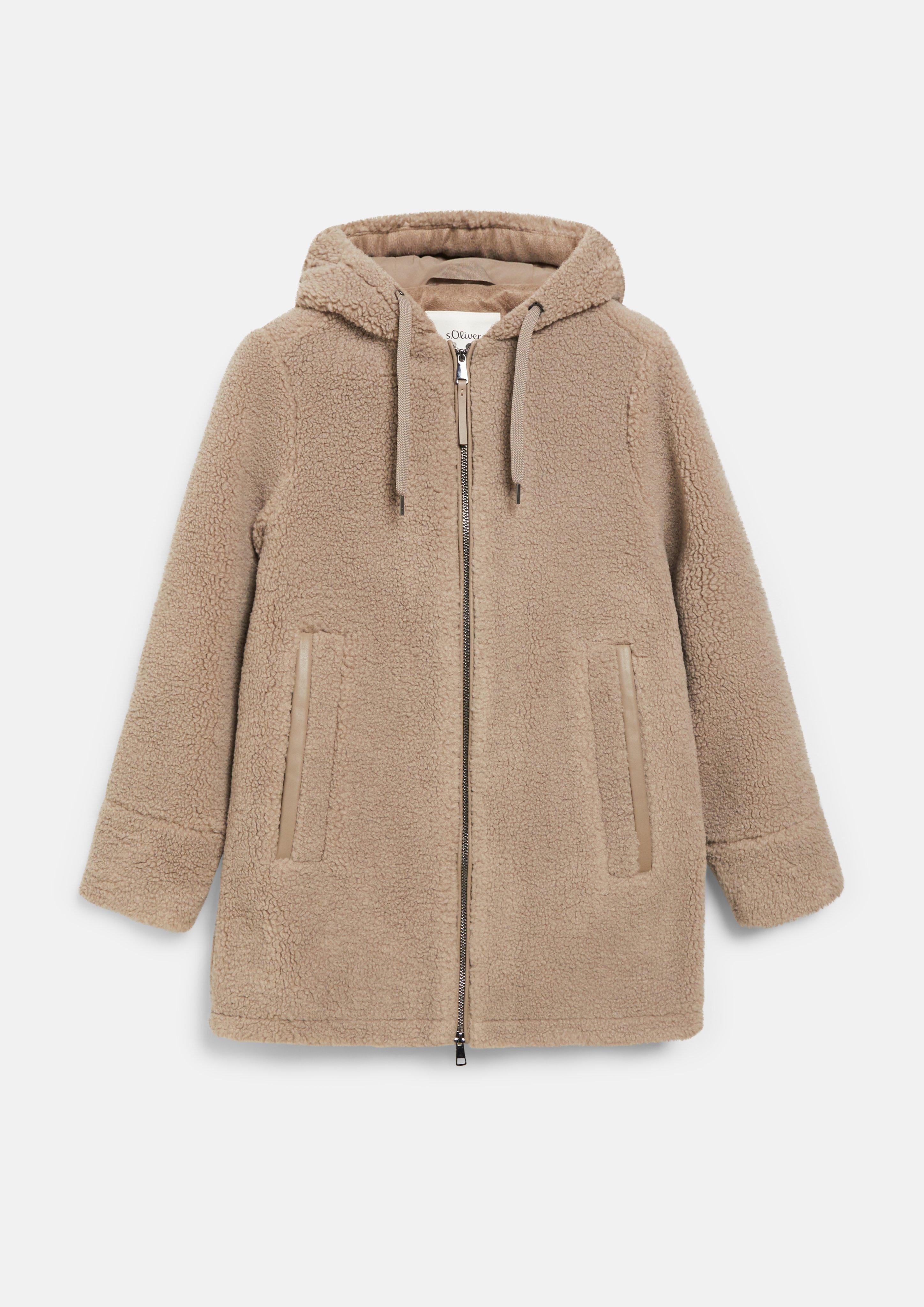 Damen Flauschige Teddyjacke in braun von s.Oliver