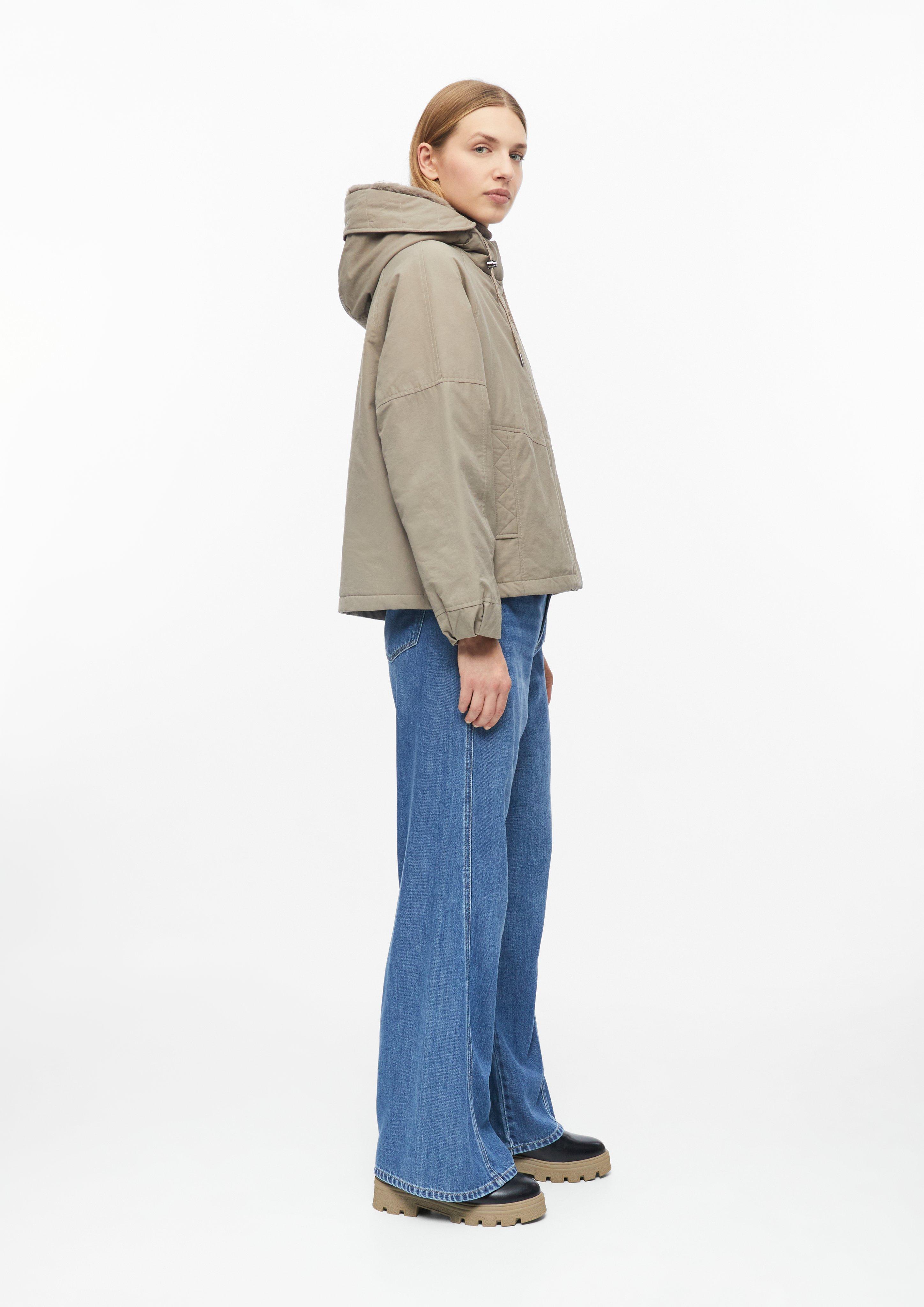 Damen Parka abnehmbarem Webpelzbesatz in beige von s.Oliver