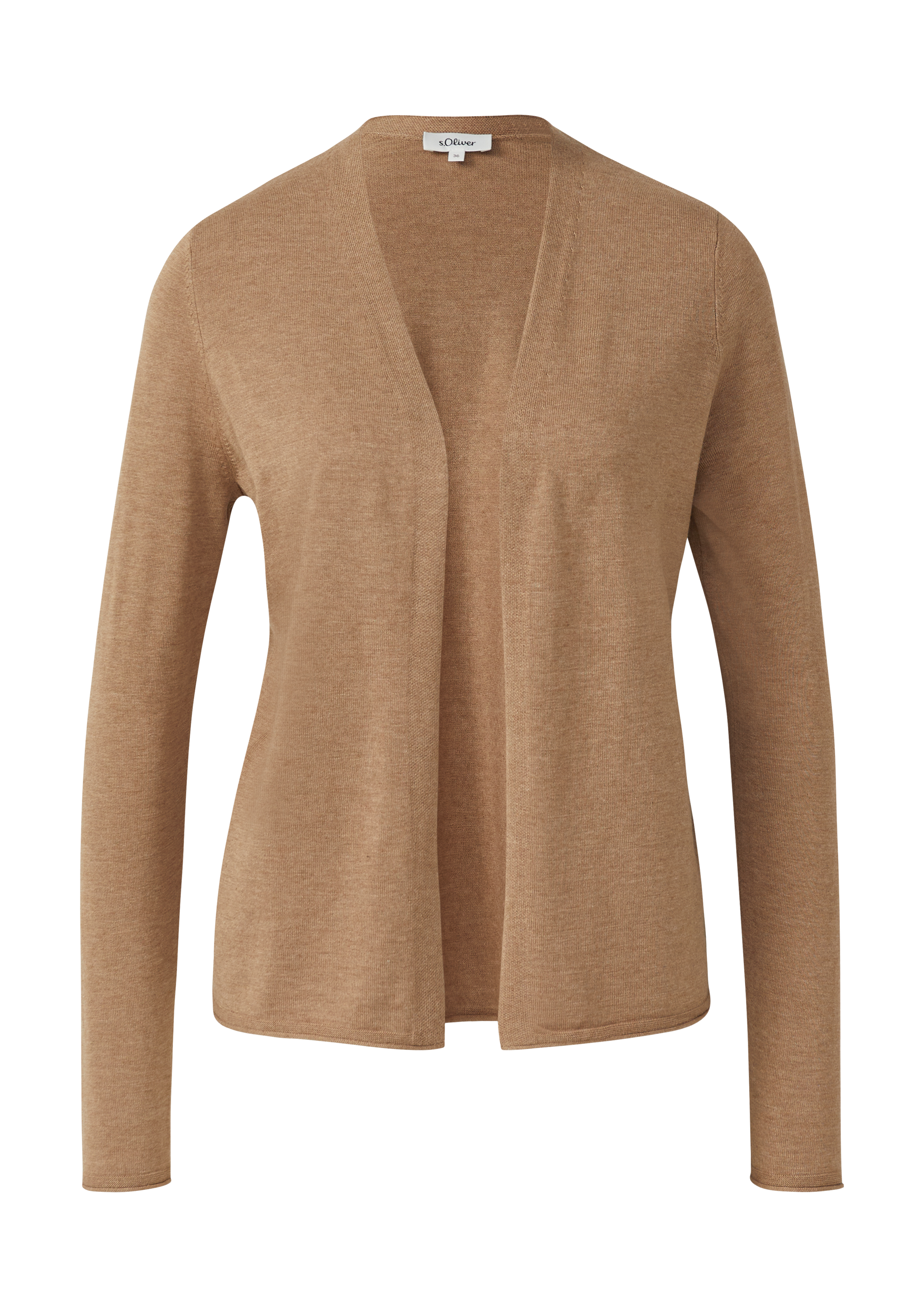 s.Oliver Feinstrickjacke Mit Rollkante Am Saum