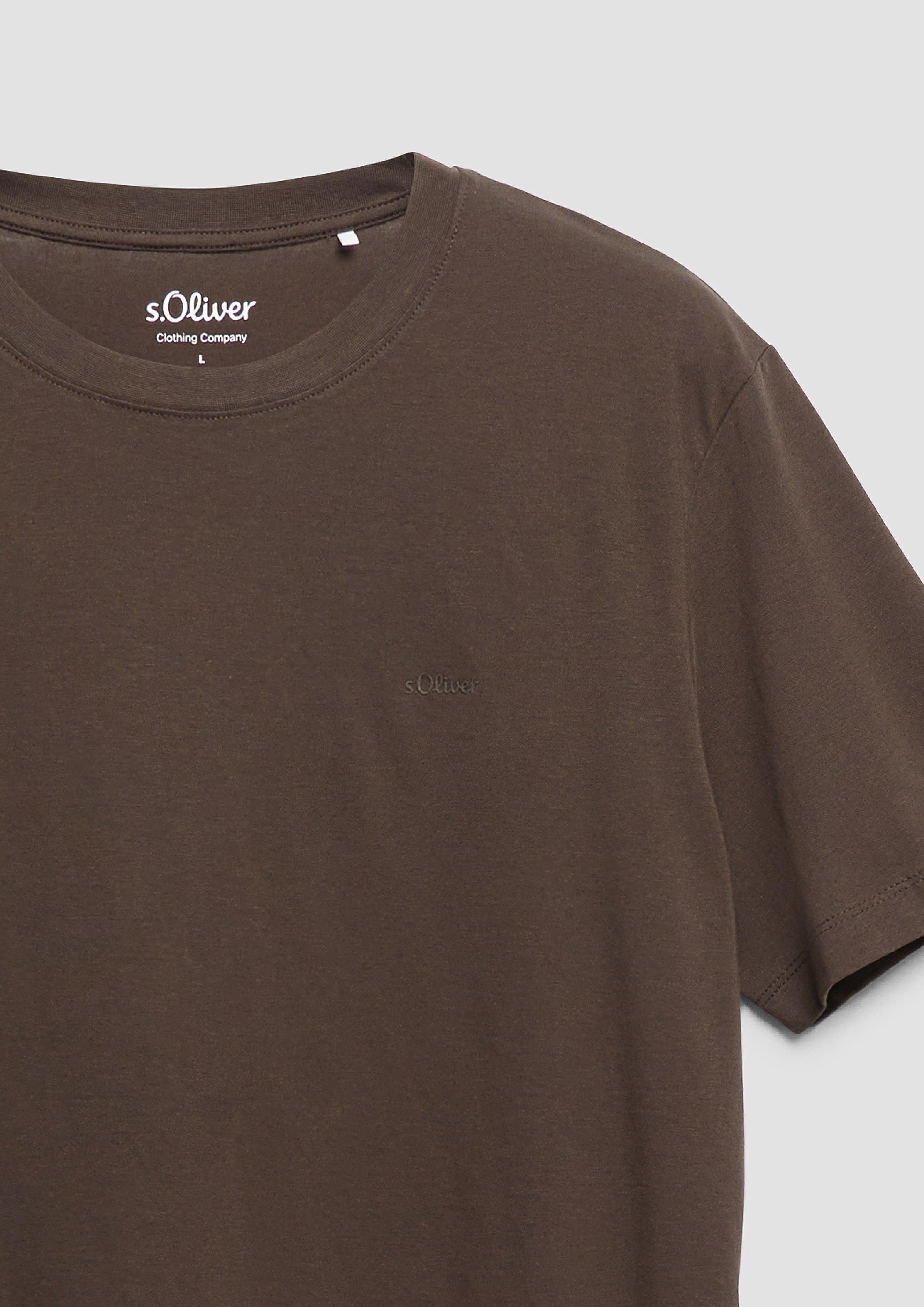 Hommes T-shirt en brun de s.Oliver