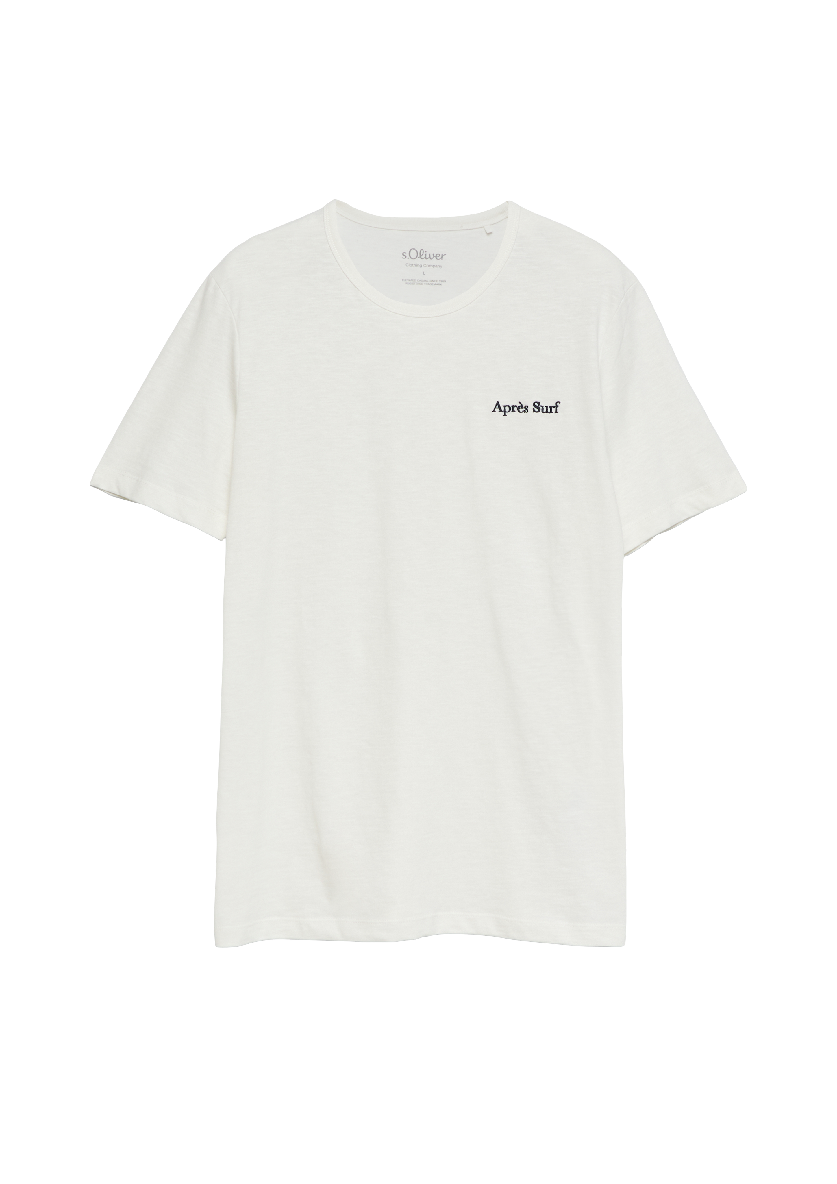 T-shirt met vlammengaren en artwork