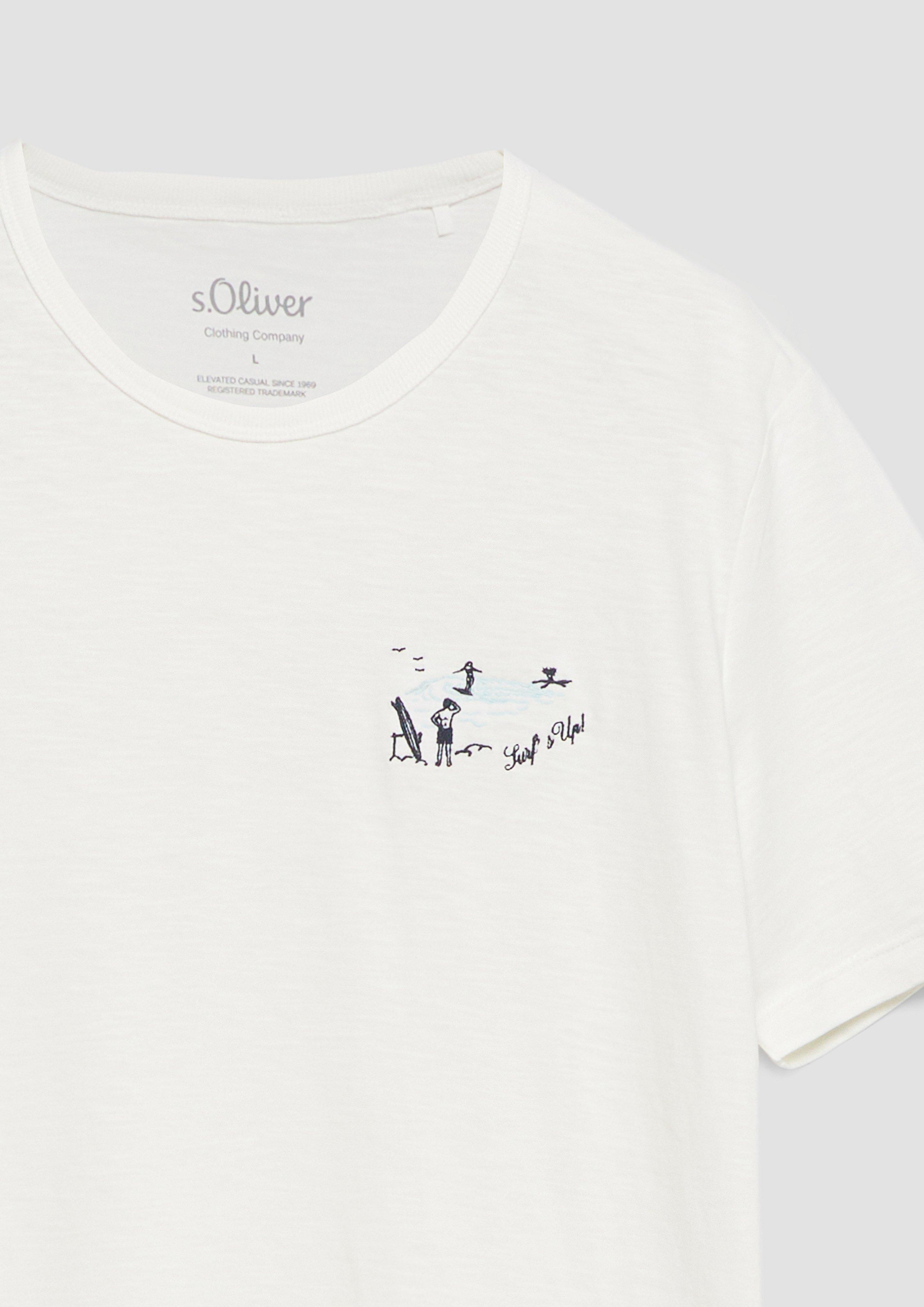 Herren T-Shirt in creme von s.Oliver