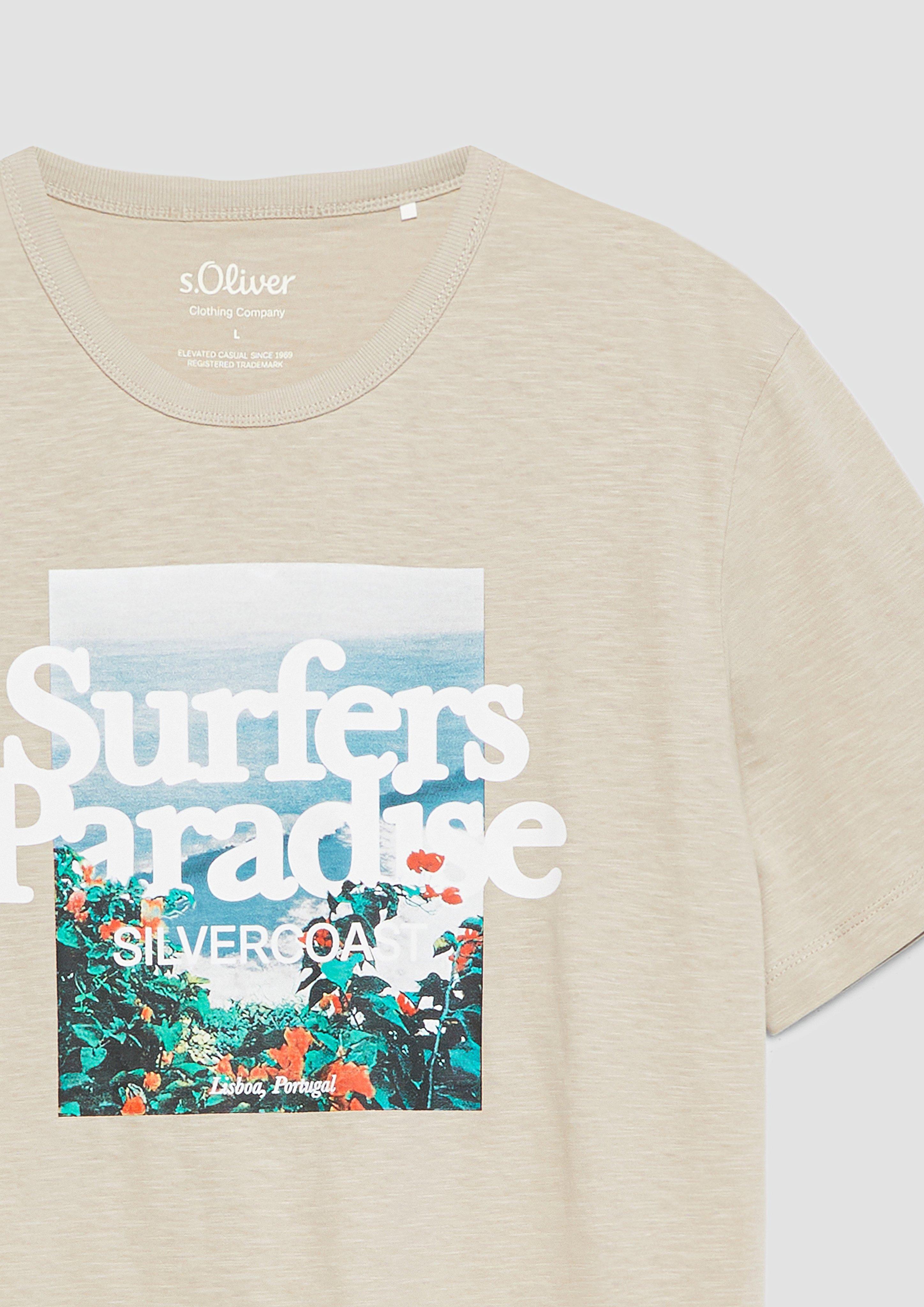 Herren T-Shirt in beige von s.Oliver