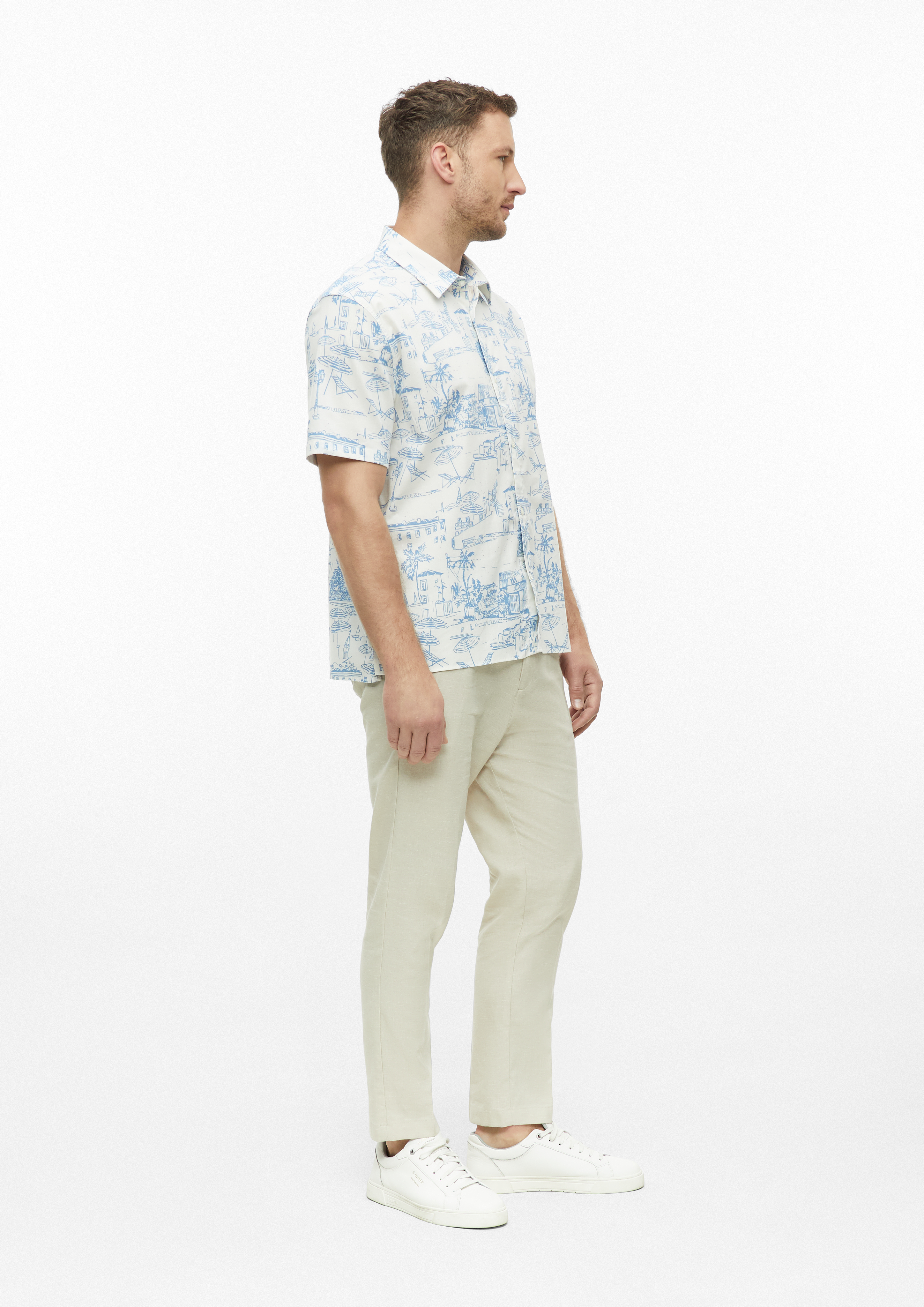 Heren Shirt in blauw van s.Oliver BLACK LABEL