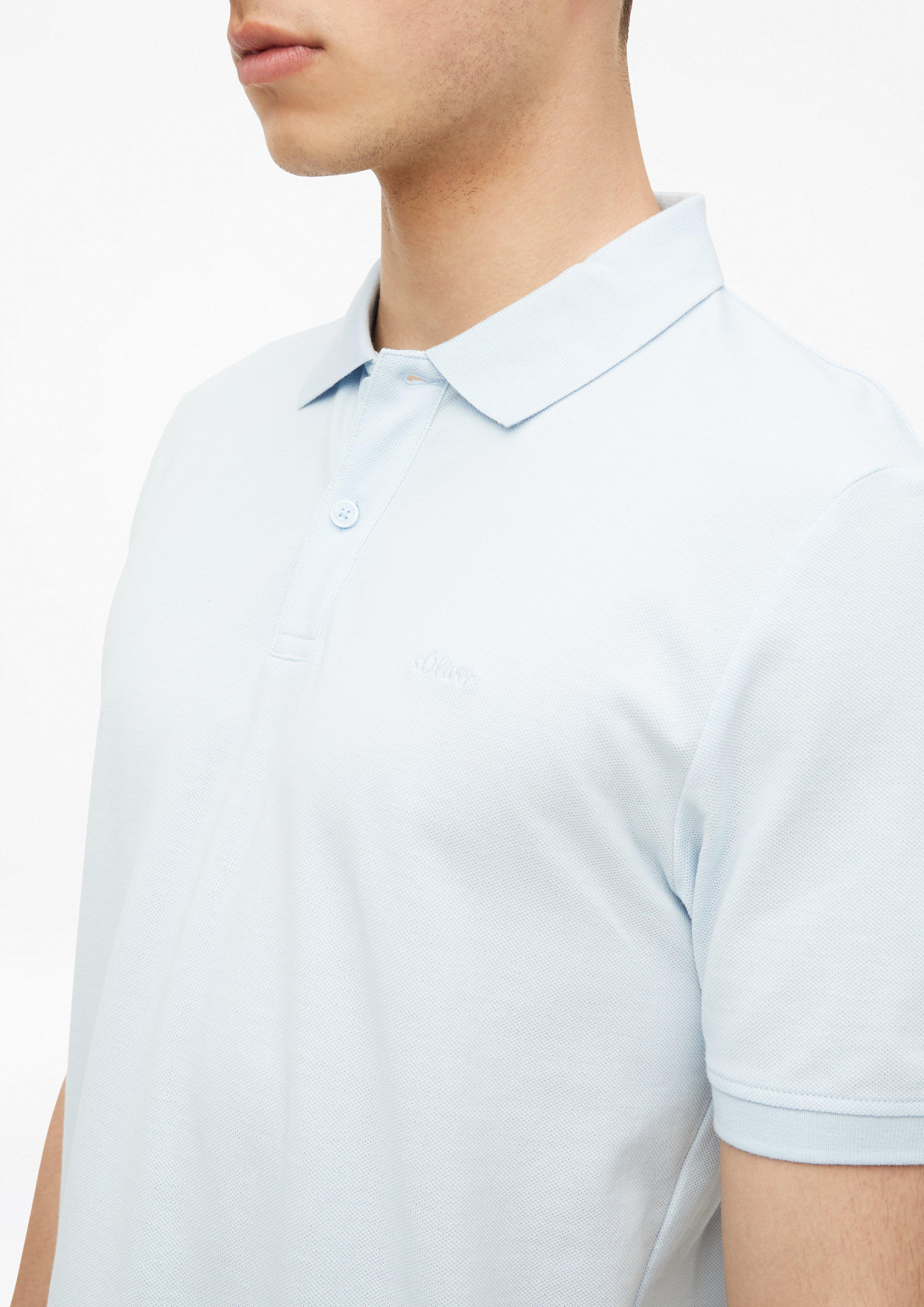 Heren Polo-Shirt in blauw van s.Oliver