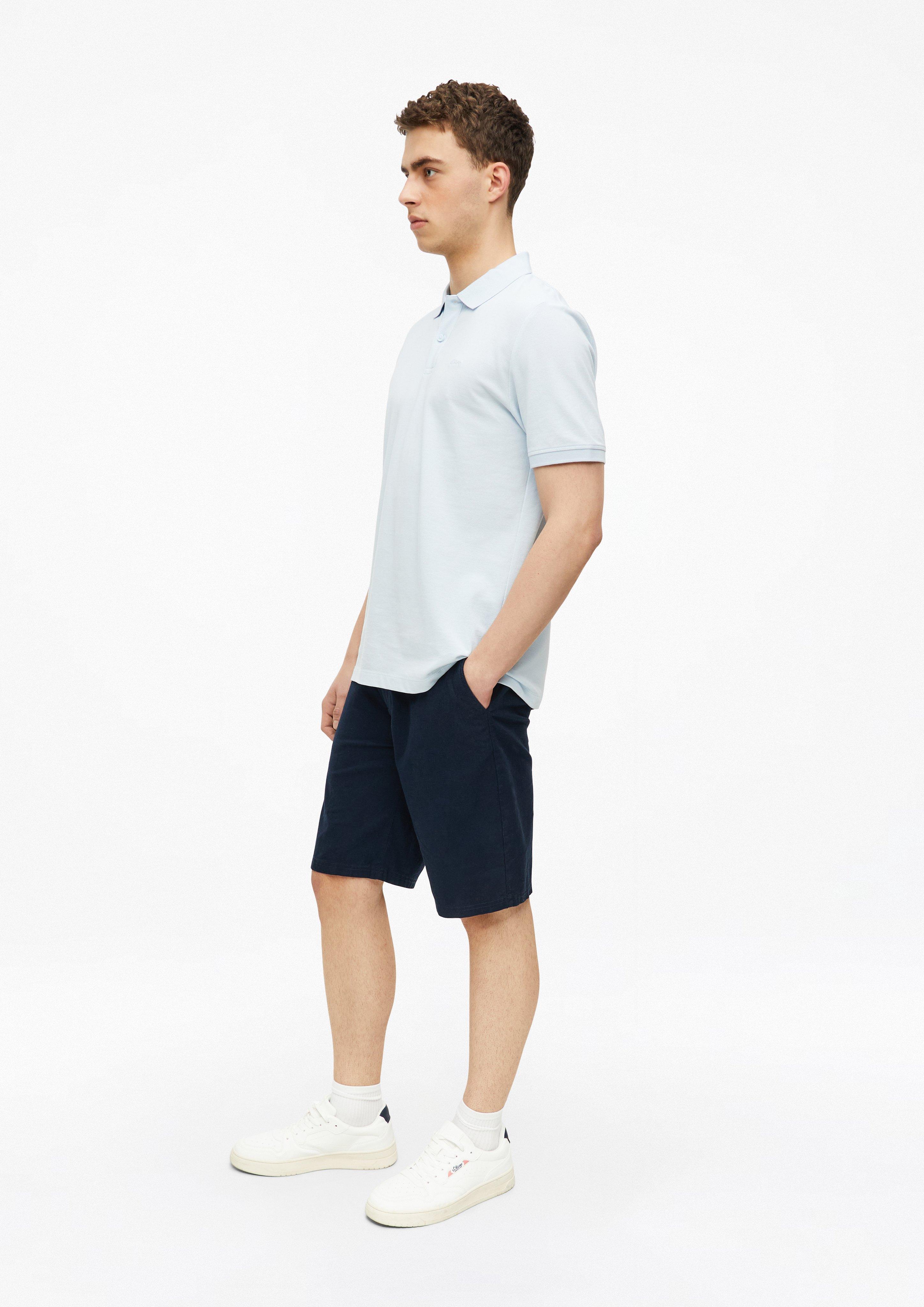 Heren Polo-Shirt in blauw van s.Oliver