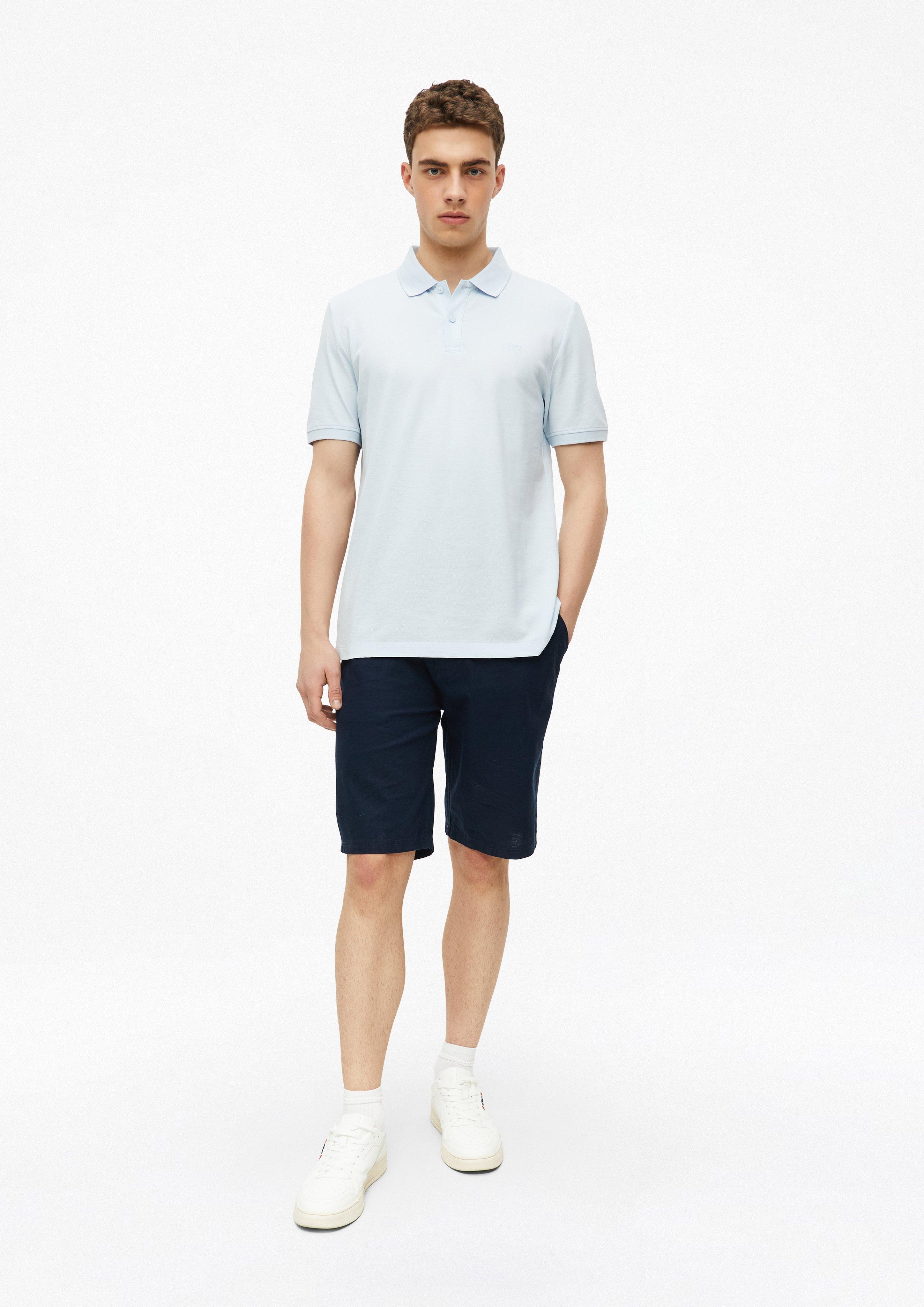 Heren Polo-Shirt in blauw van s.Oliver