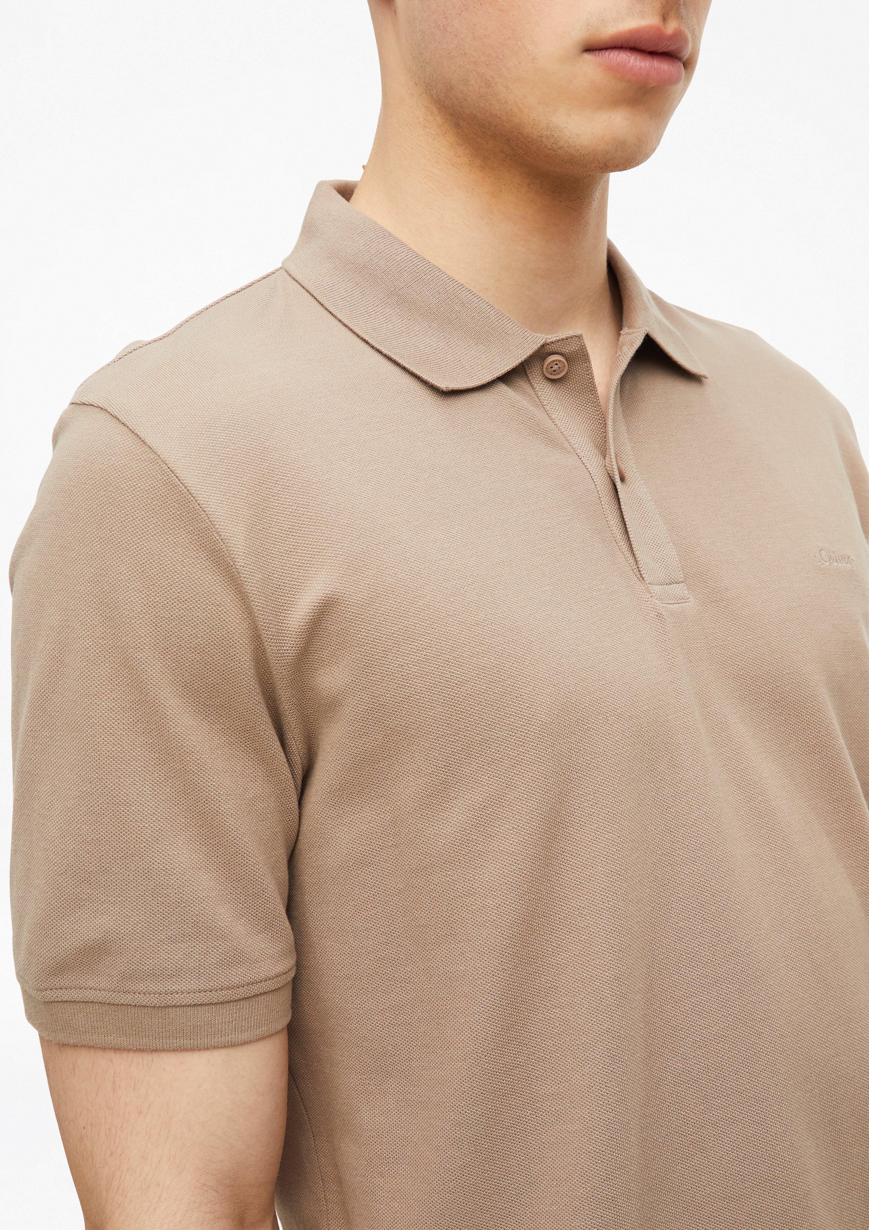 Heren Polo-Shirt in bruin van s.Oliver