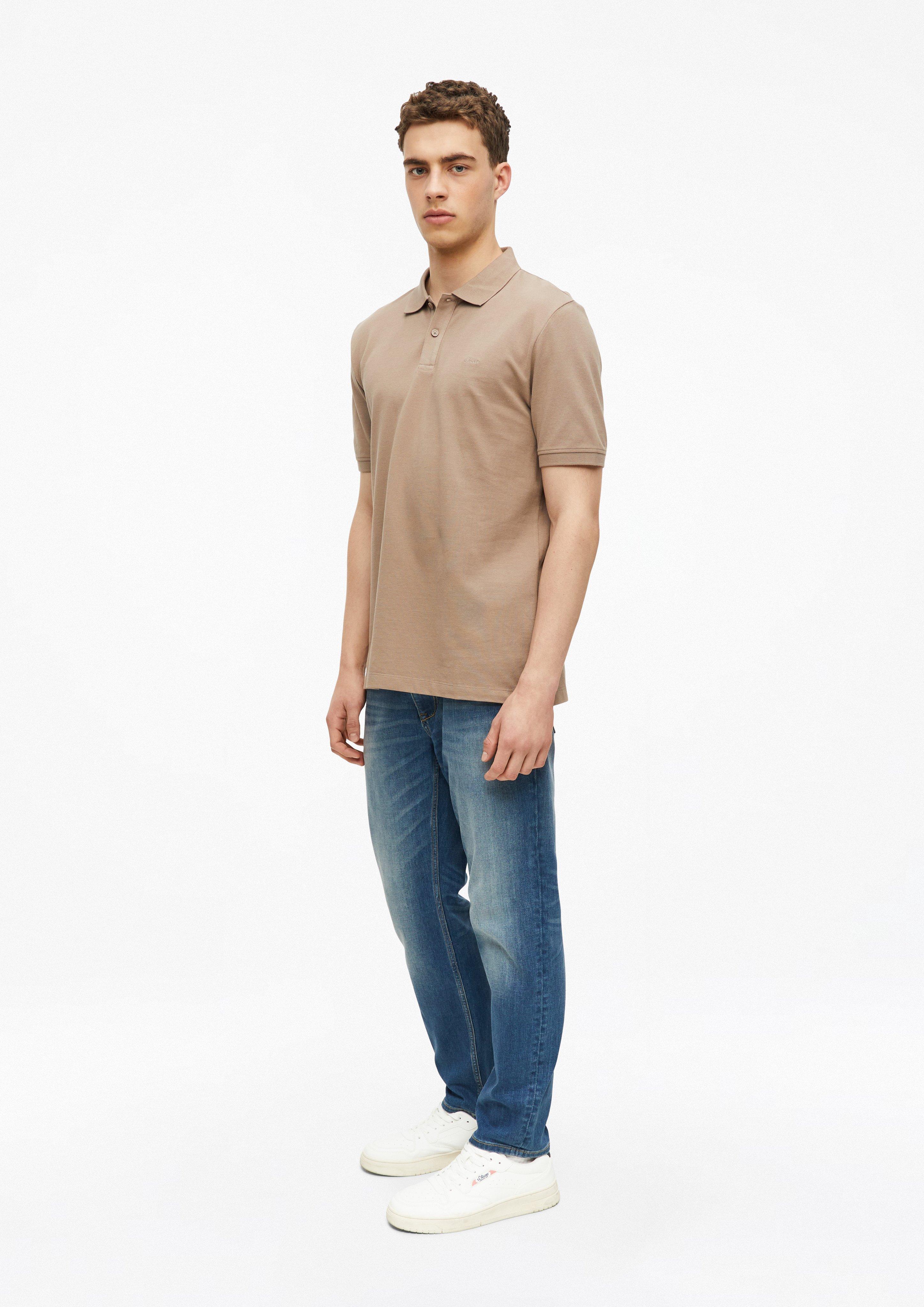 Heren Polo-Shirt in bruin van s.Oliver