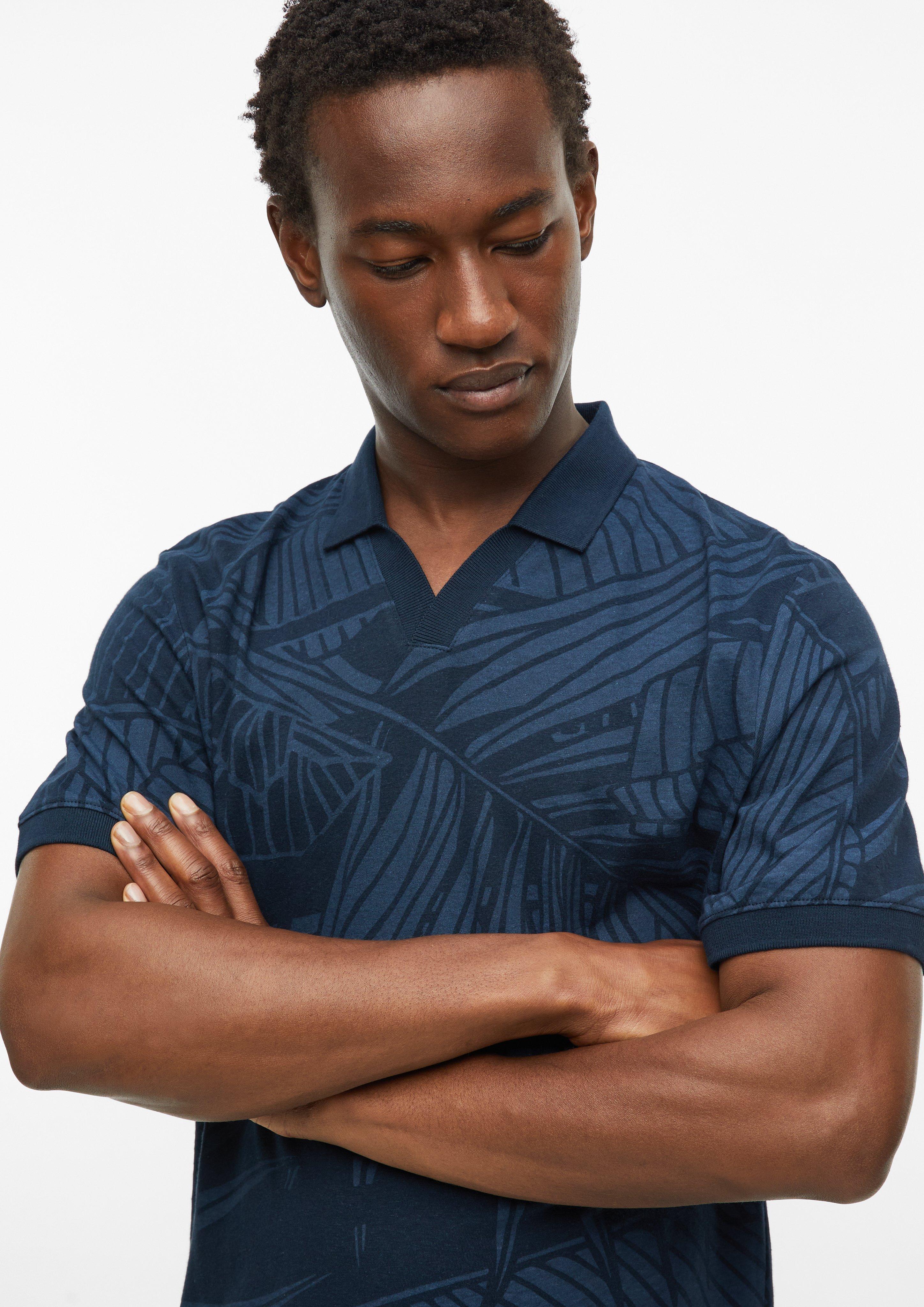 Men Polo Shirt in blue by s.Oliver