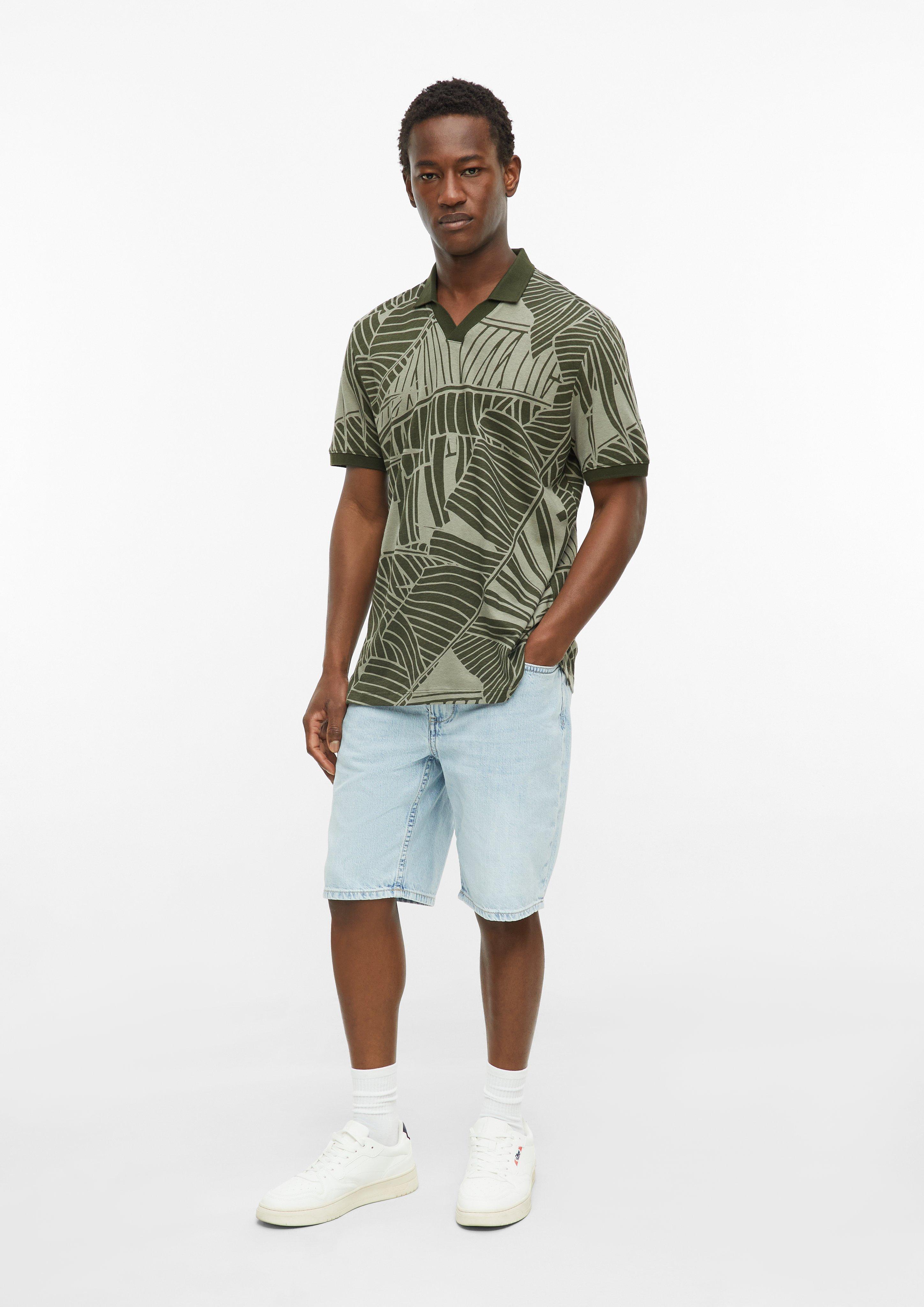 Men Polo Shirt in olive by s.Oliver