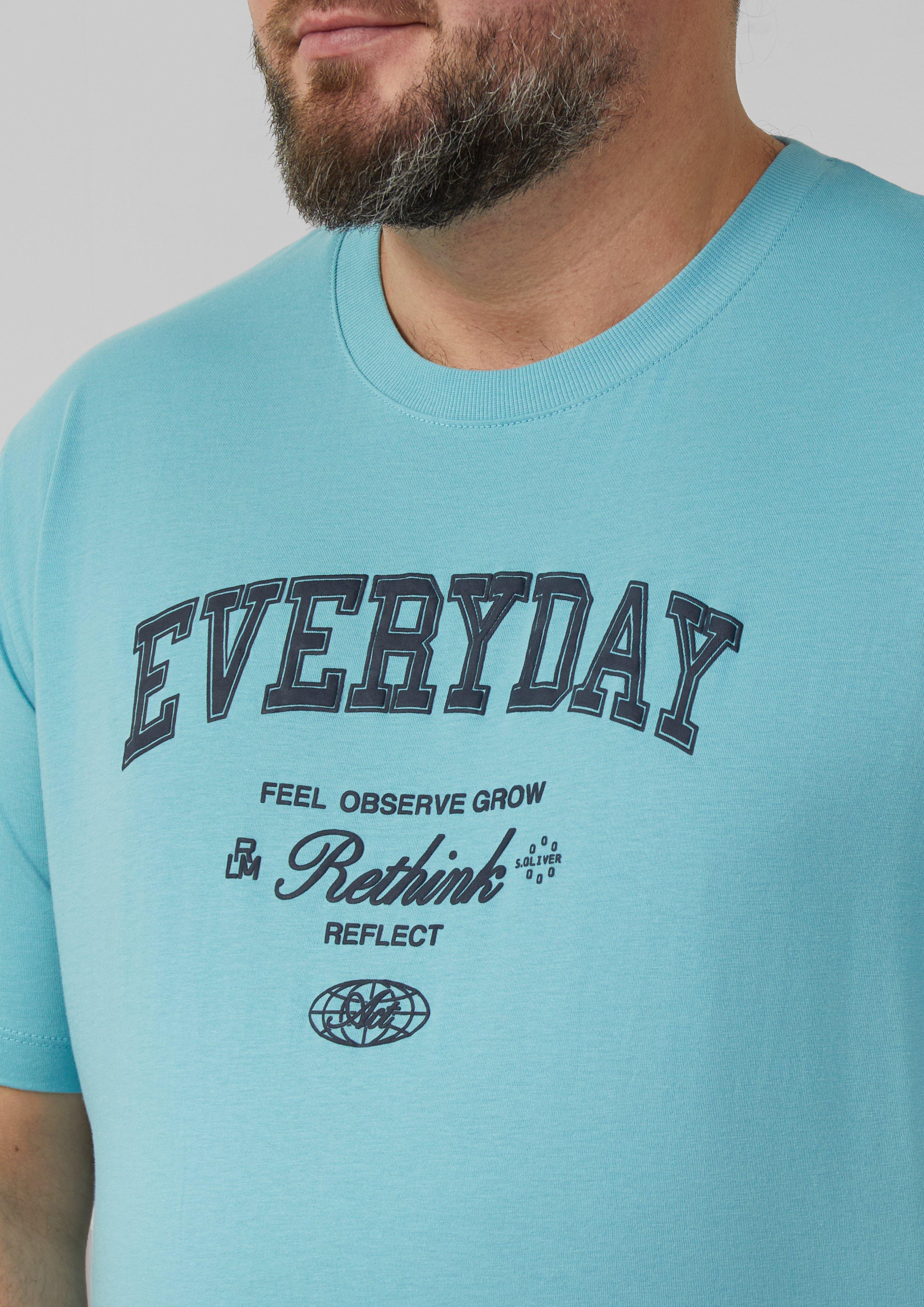 Piqué-T-Shirt mit Garment Dye