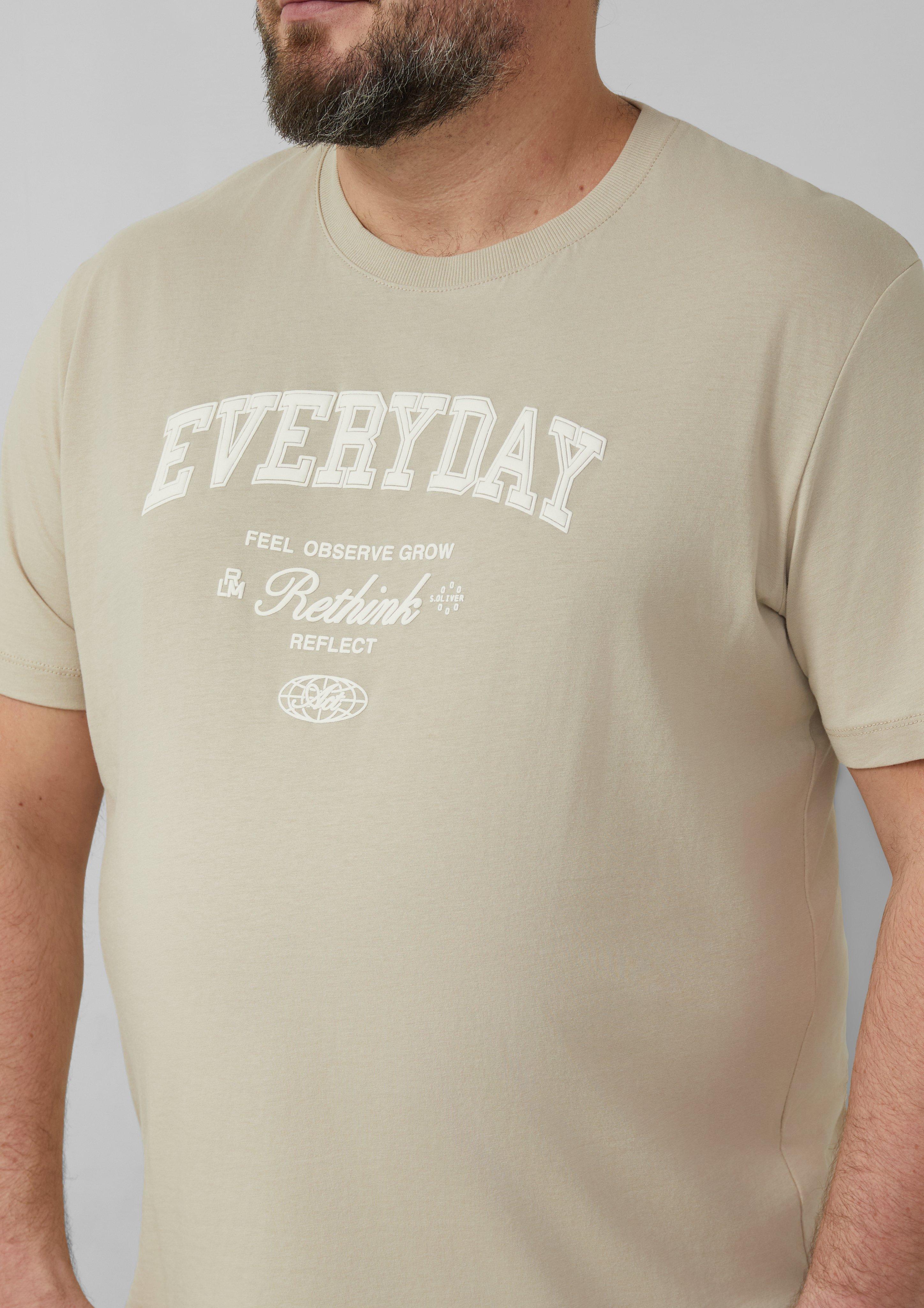 Piqué-T-Shirt mit Garment Dye