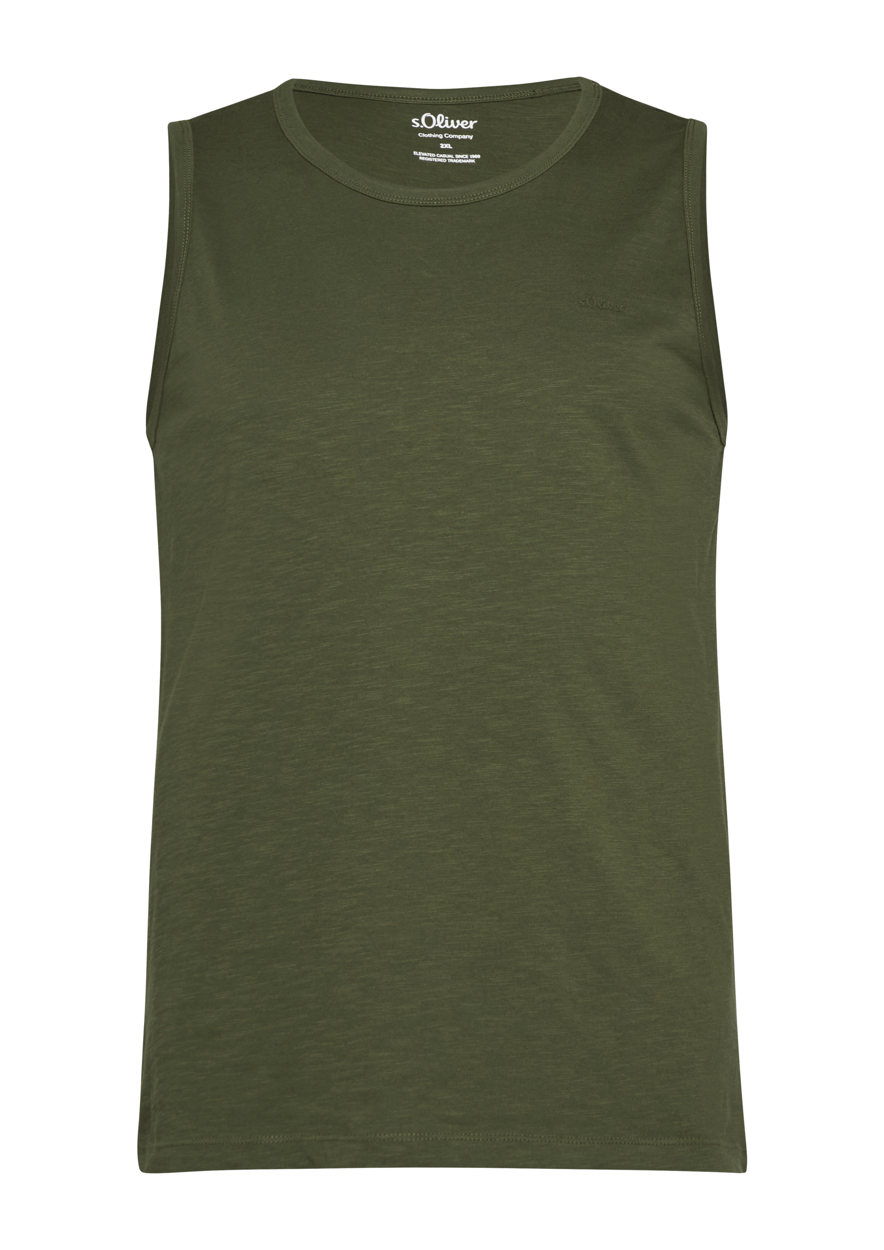 s.Oliver Tanktop Mit Flammgarnstruktur Und Logo-Print