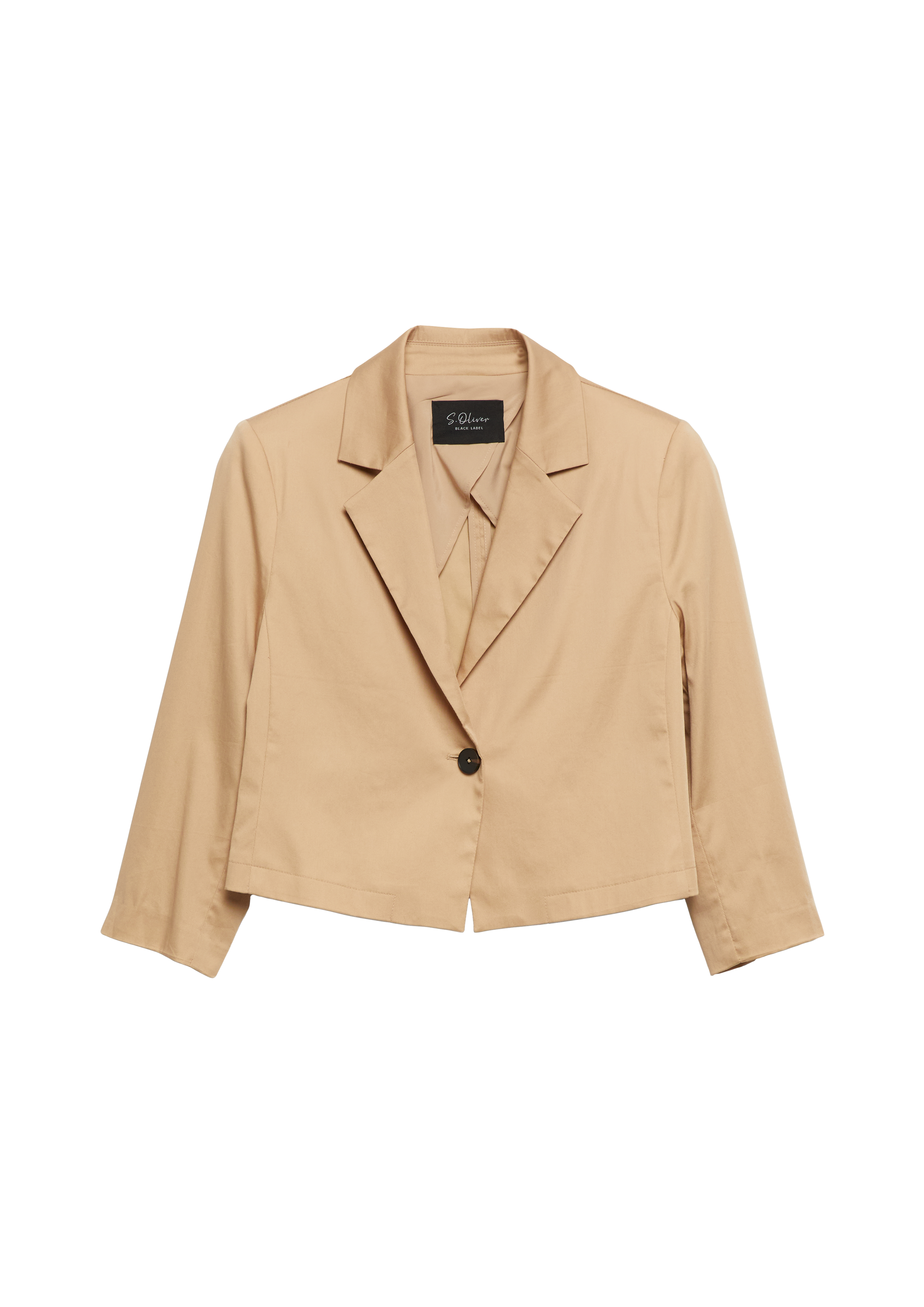 Cropped-Blazer aus Baumwollsatin