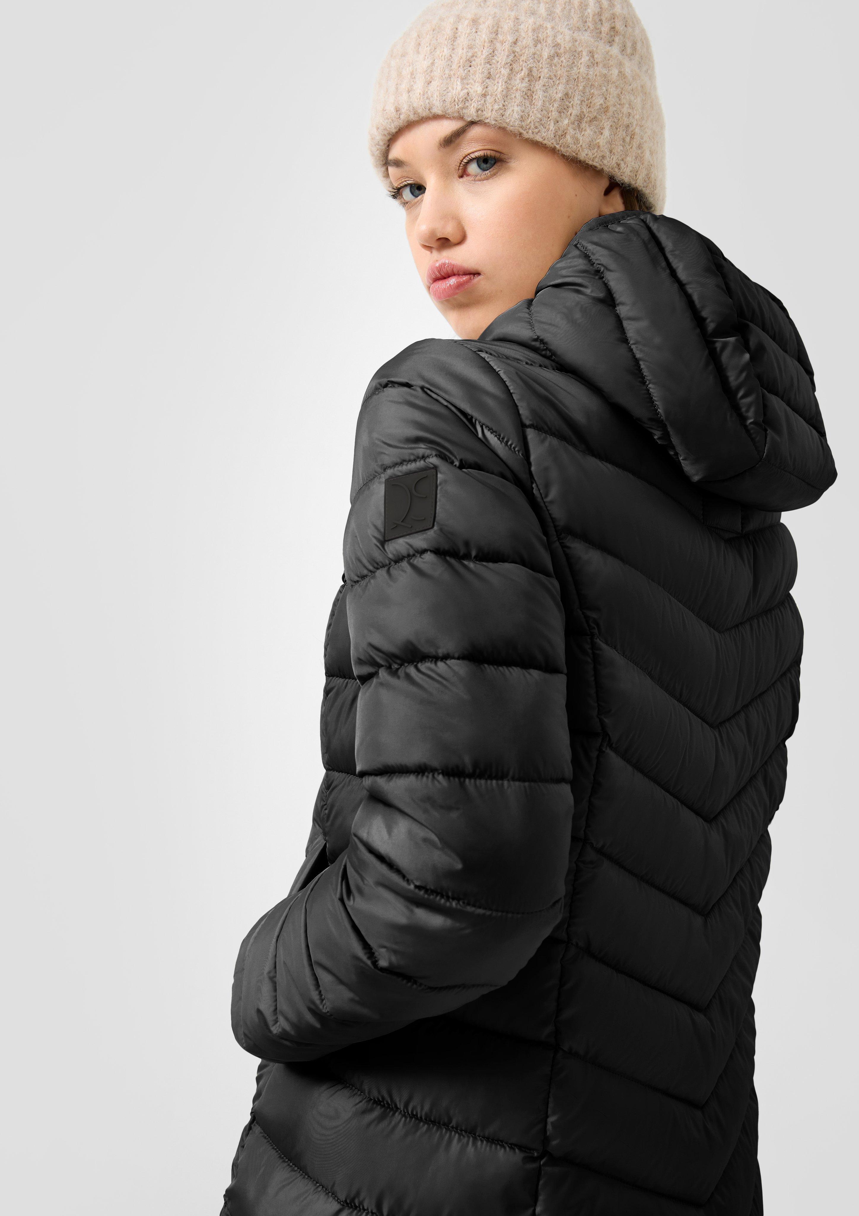 Femmes Manteau d'extérieur en noir de QS
