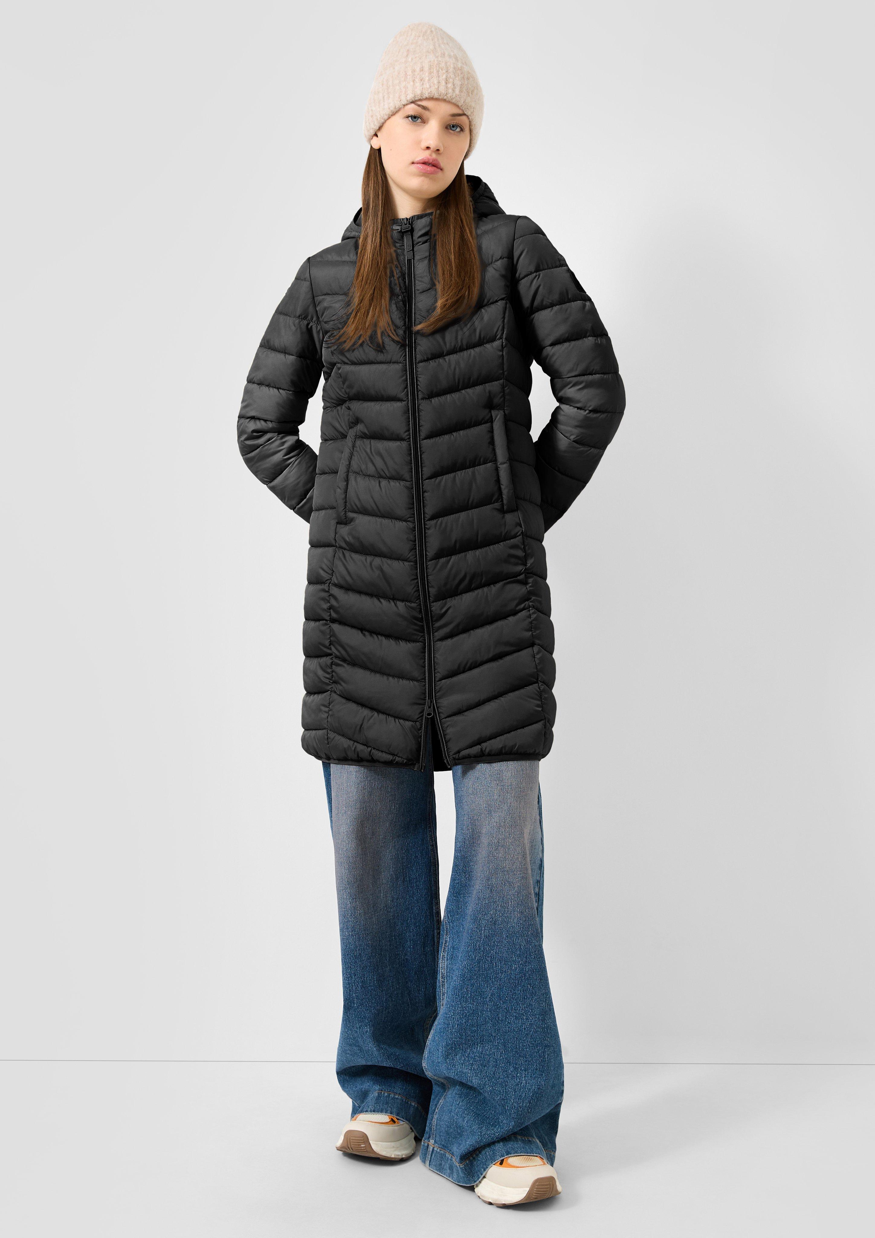 Femmes Manteau d'extérieur en noir de QS