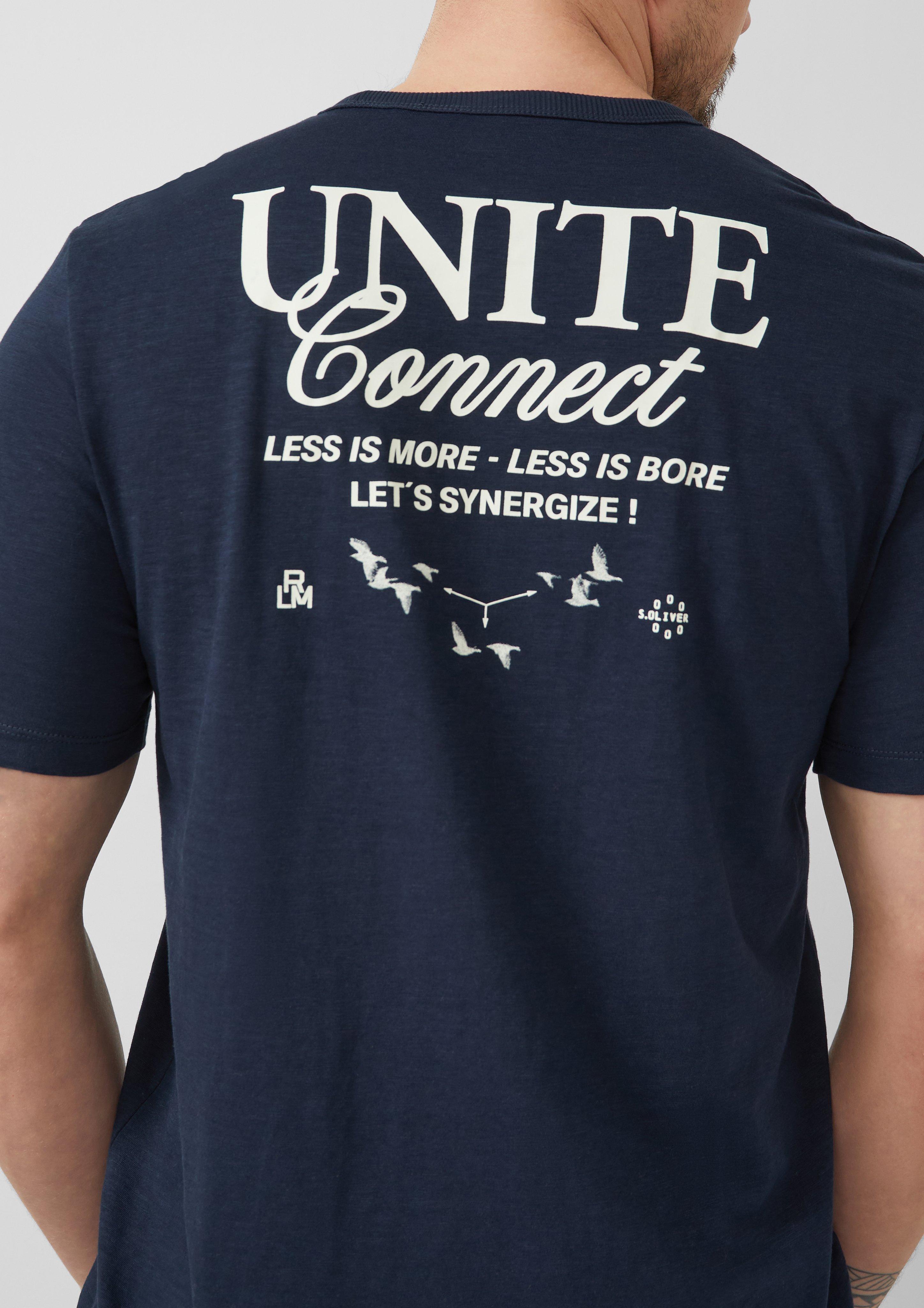 T-Shirt im Modern Fit mit Front- und Rückenprint