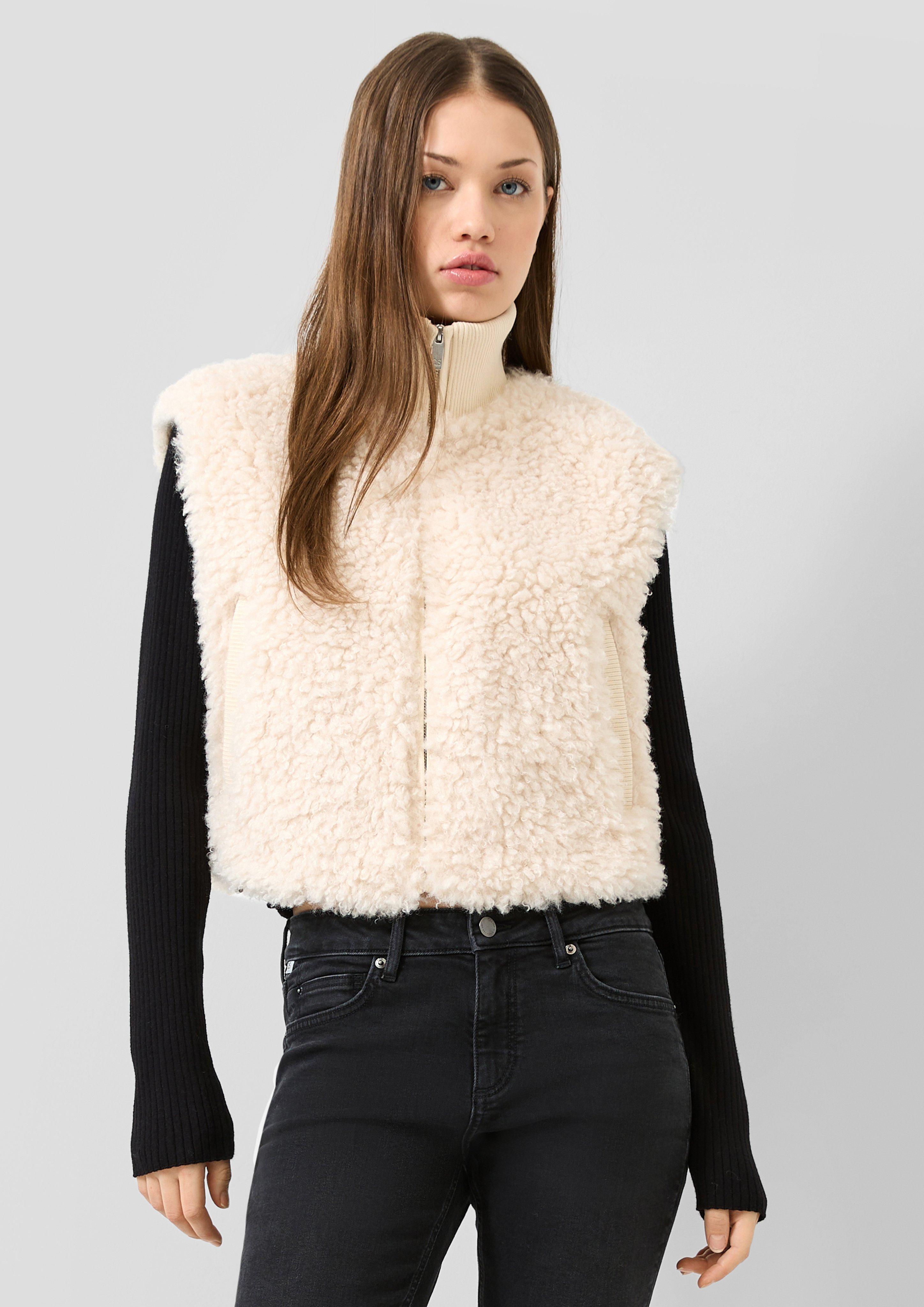 Women Outdoor jacket in light beige by QS