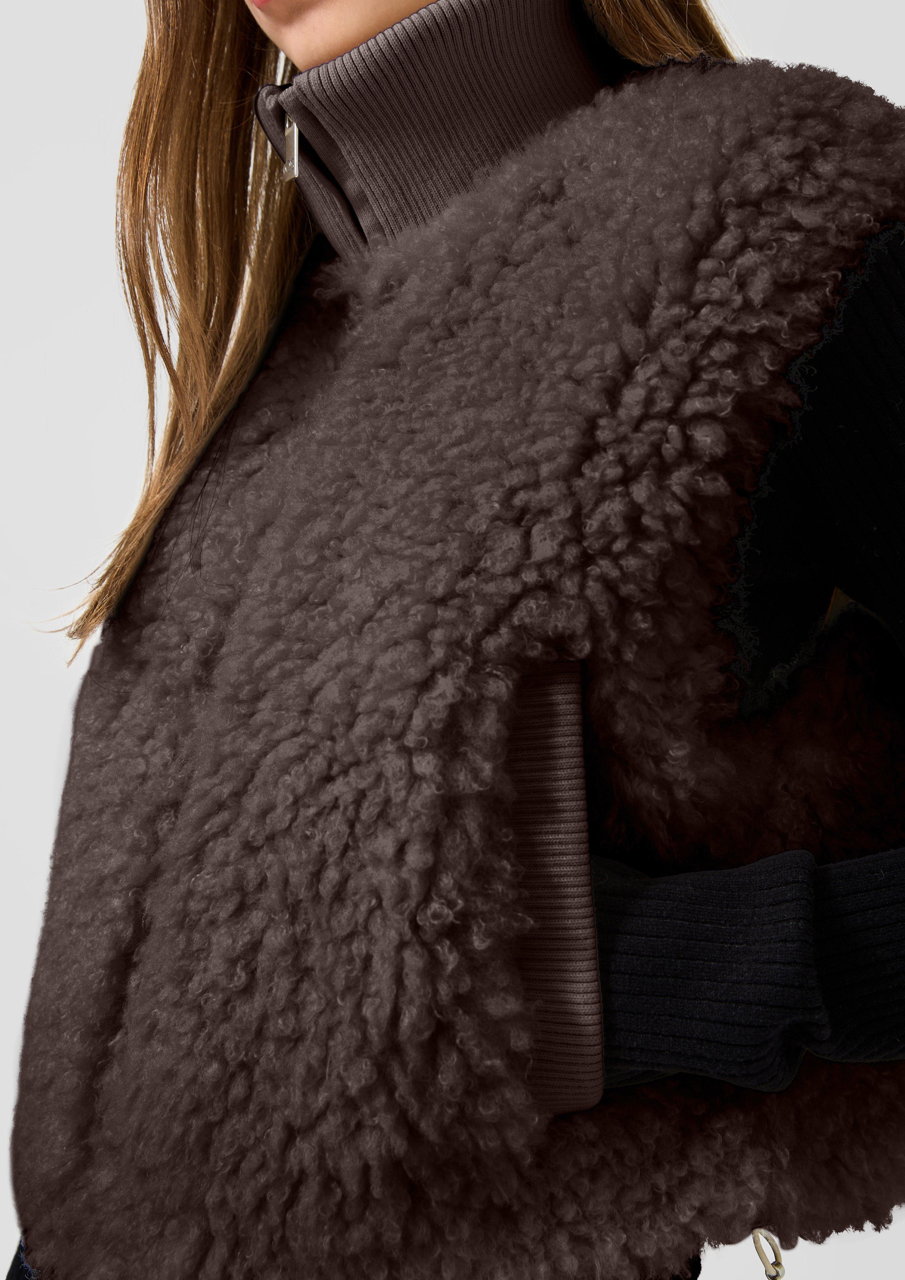 Femmes Gilet d'extérieur en brun de QS