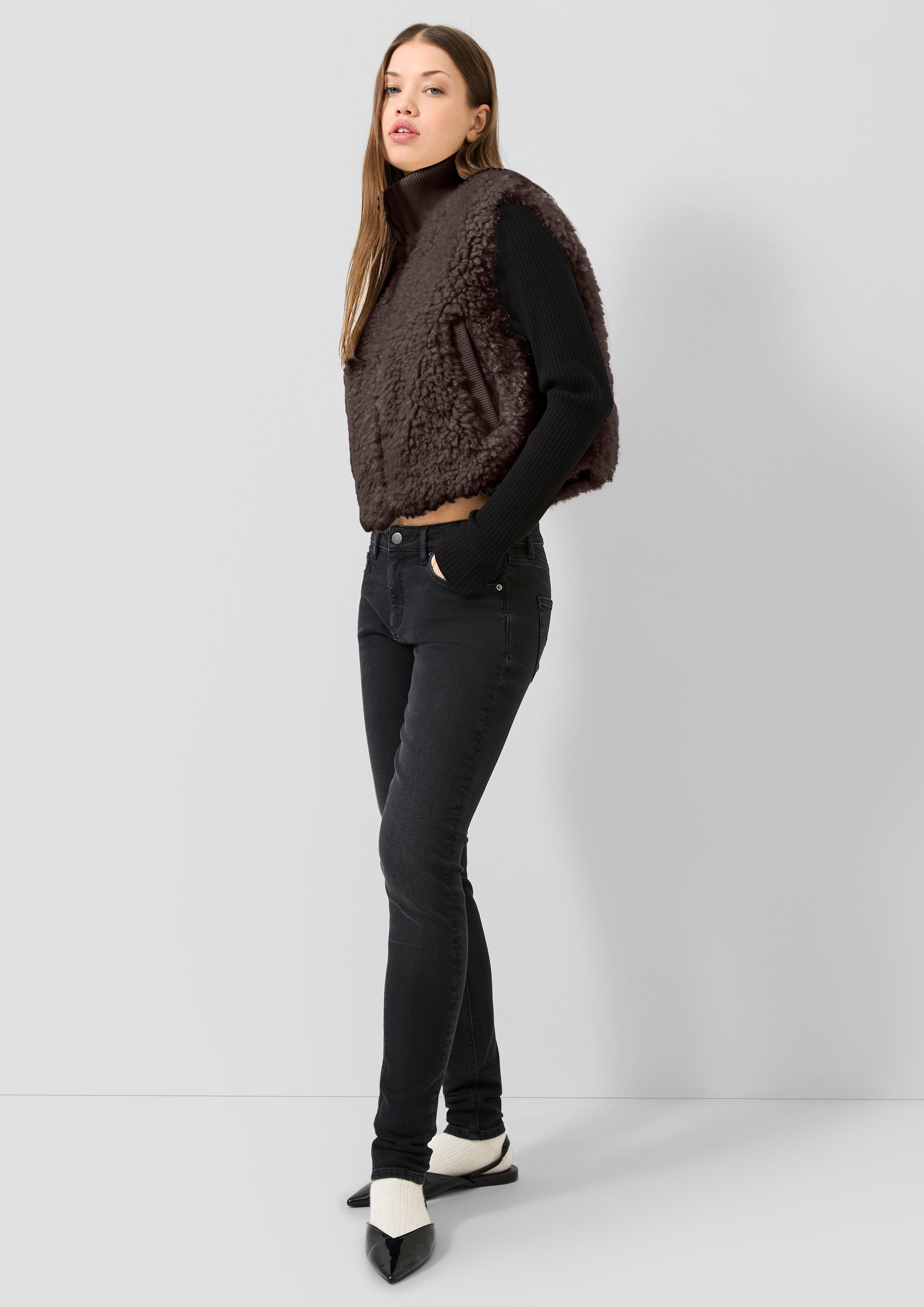 Femmes Gilet d'extérieur en brun de QS