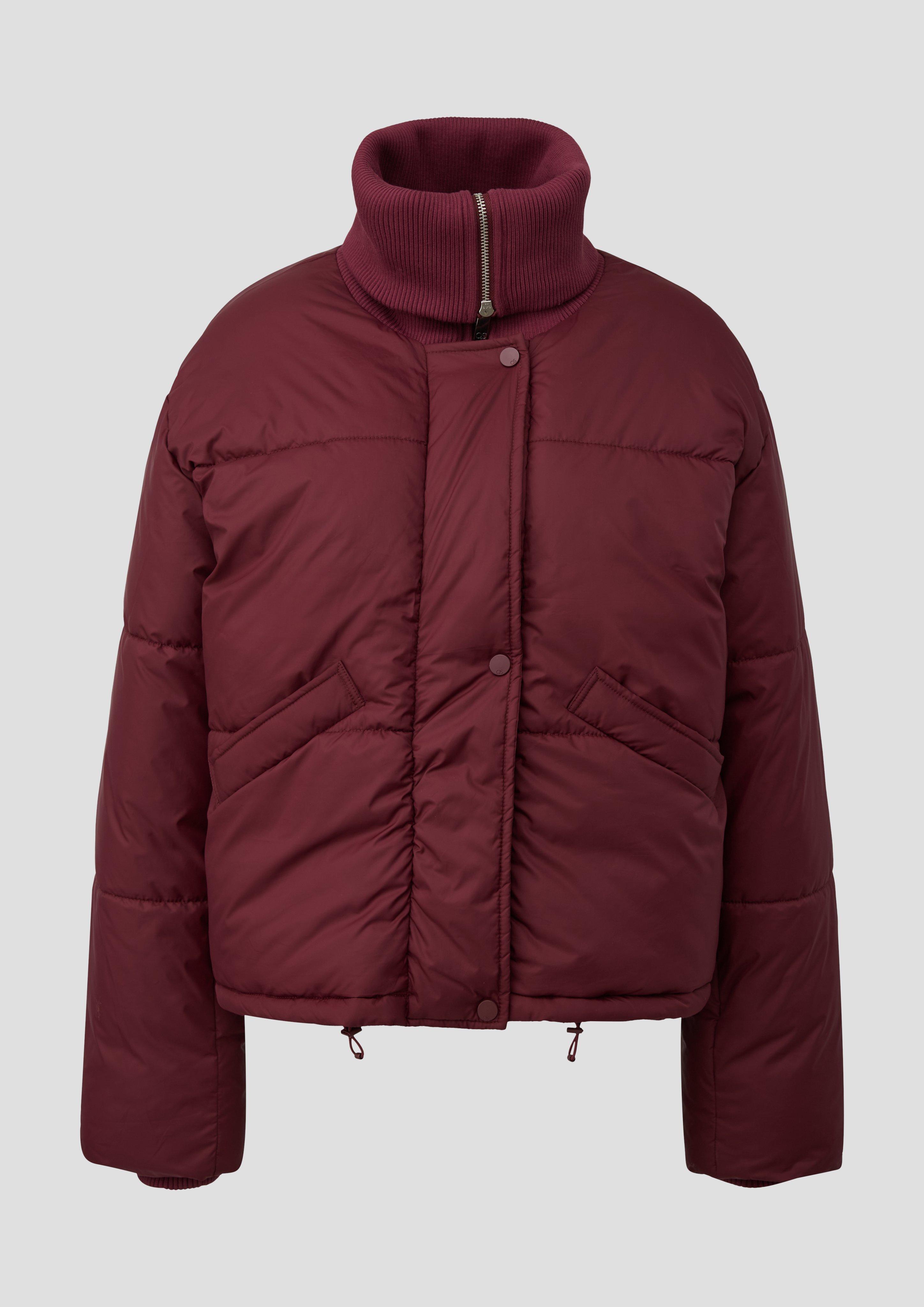 Damen Lässige Pufferjacke mit Strickkragen in rot von QS