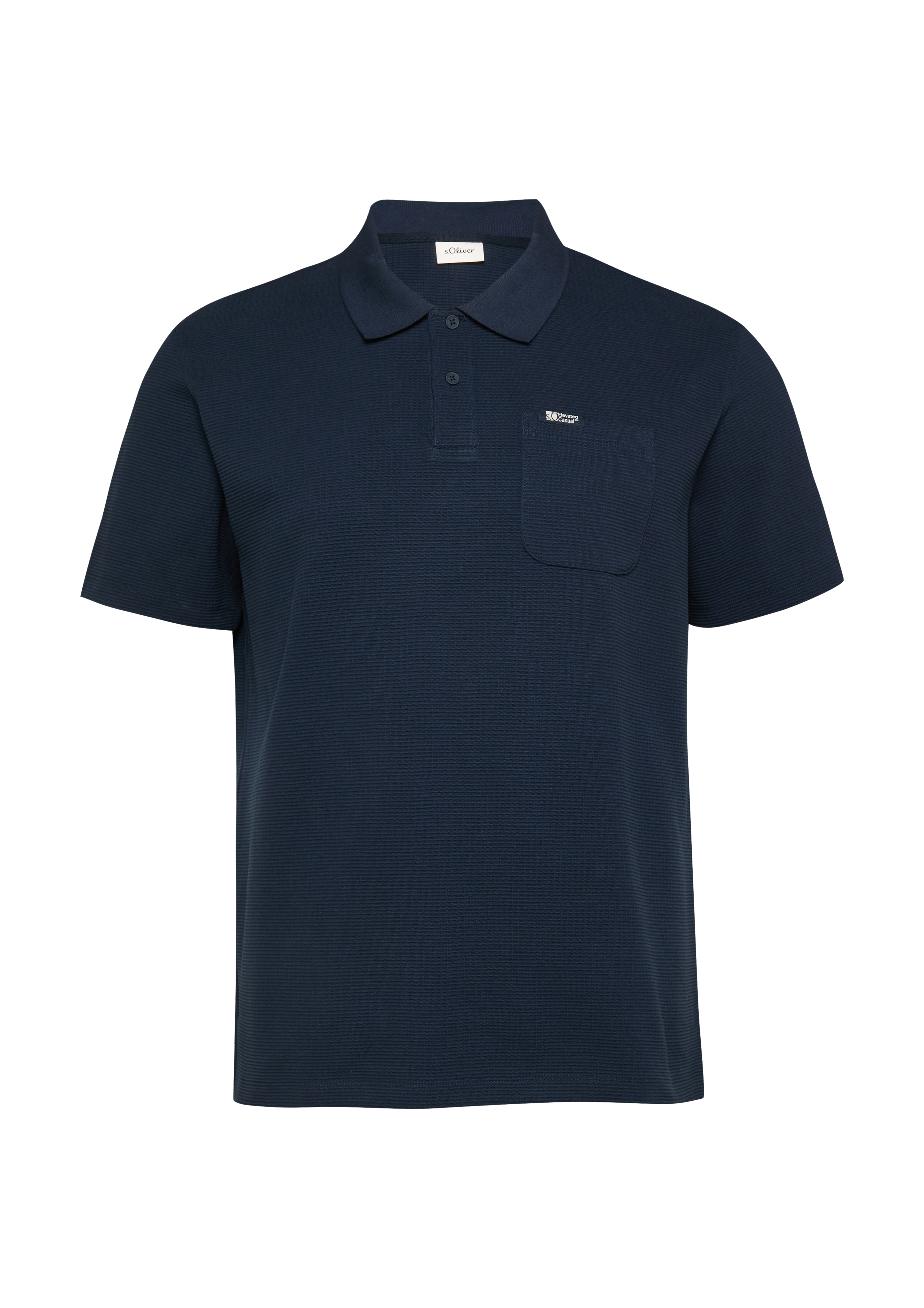Gestructureerd poloshirt met borstzak