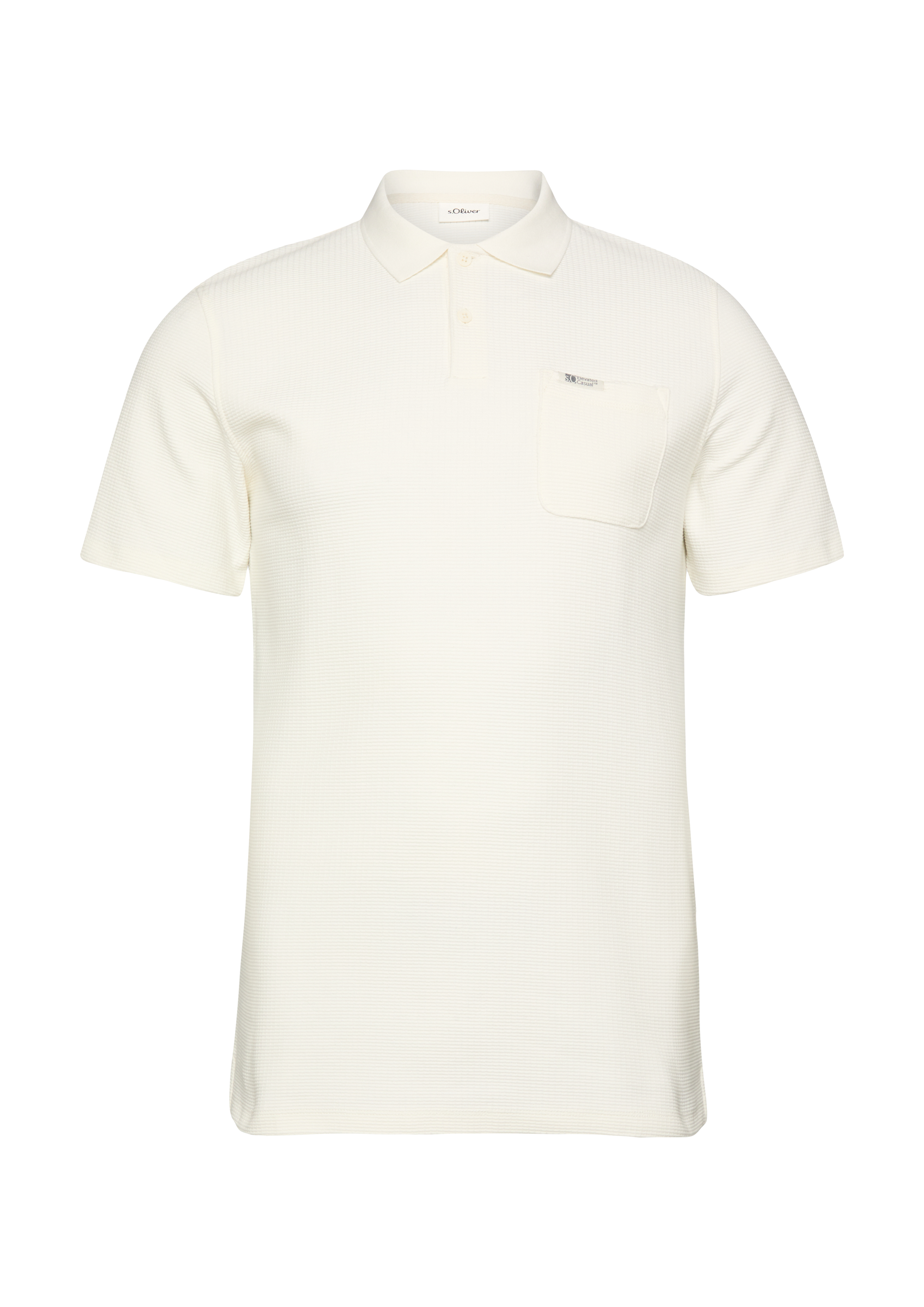 Gestructureerd poloshirt met borstzak